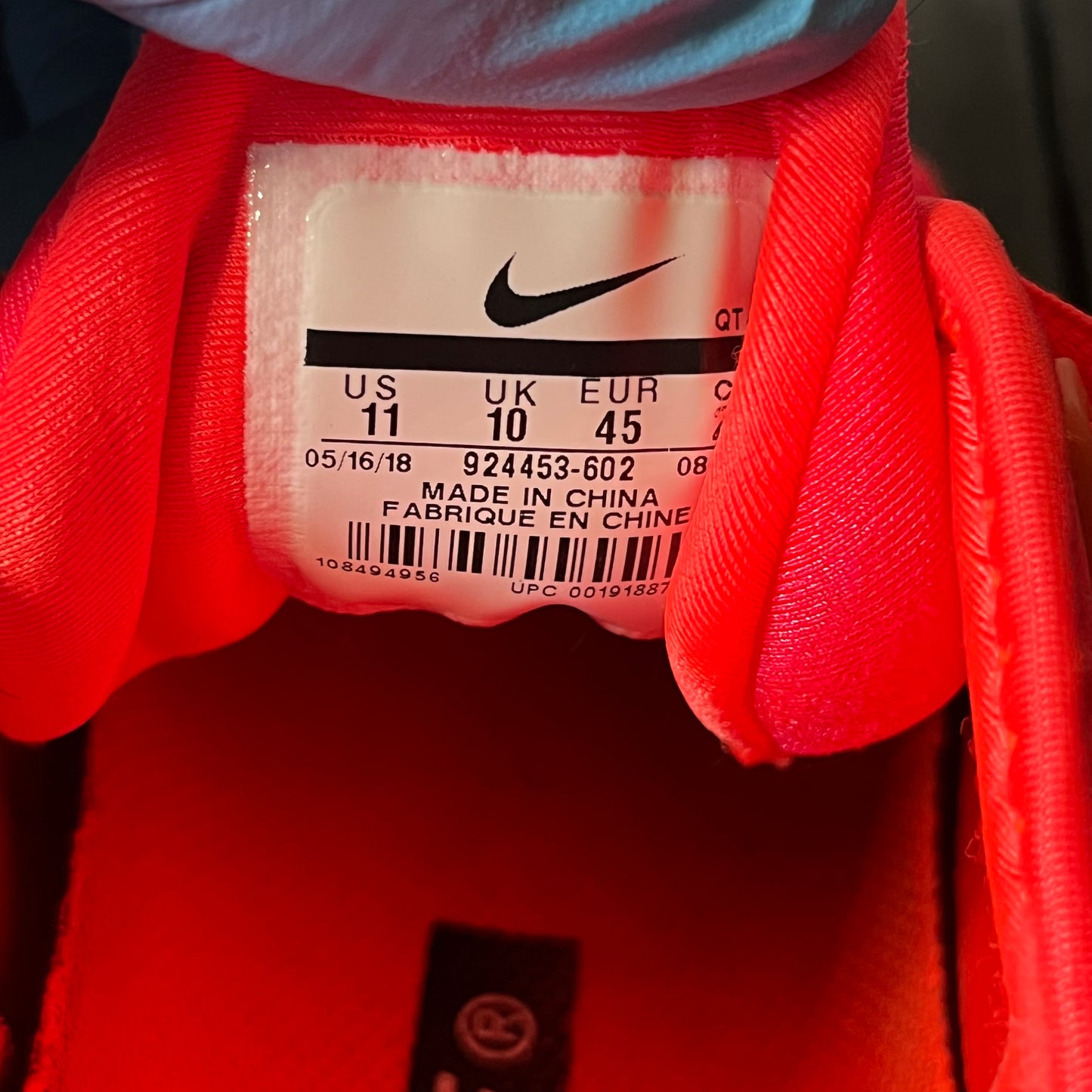 Size 11 - Nike VaporMax Plus Overbranding Bright Crimson