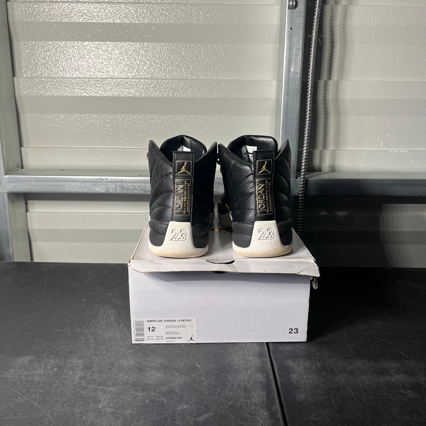 Size 12W - AJ 12 Metallic Gold