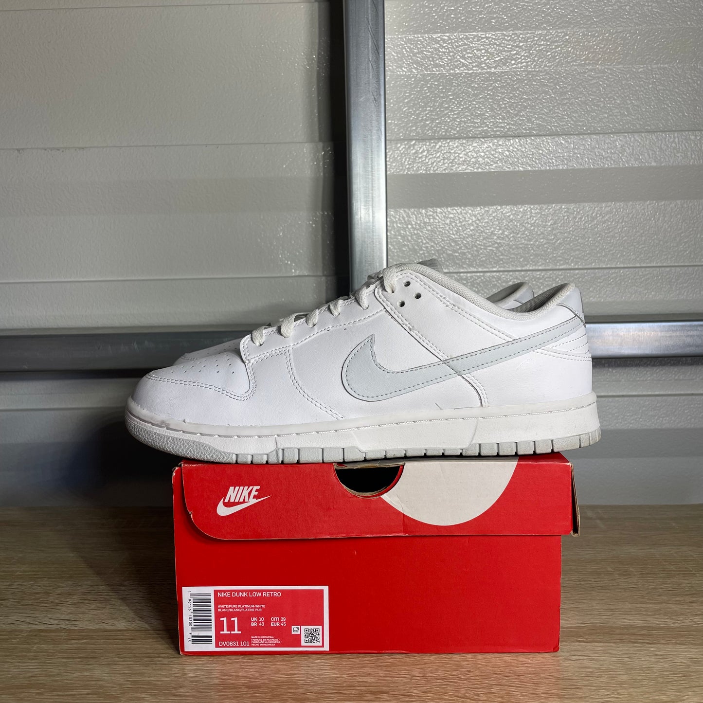Size 11 - Dunk Low White Pure Platinum