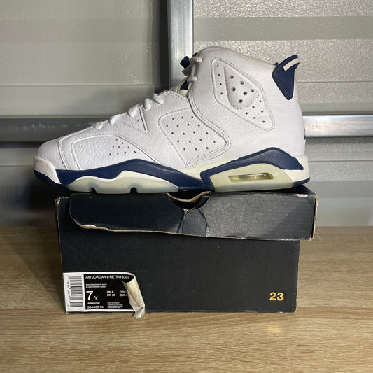 Size 7Y - AJ 6 Retro Midnight Navy