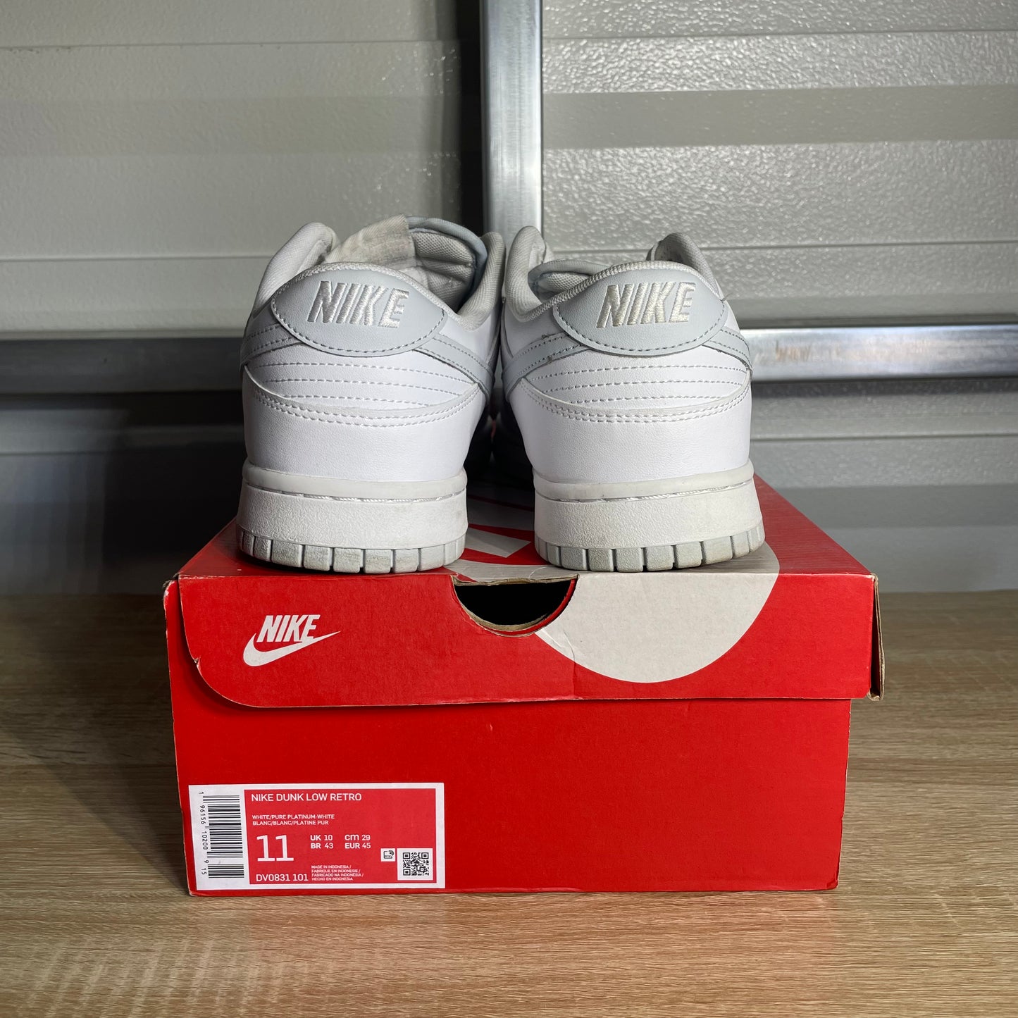 Size 11 - Dunk Low White Pure Platinum