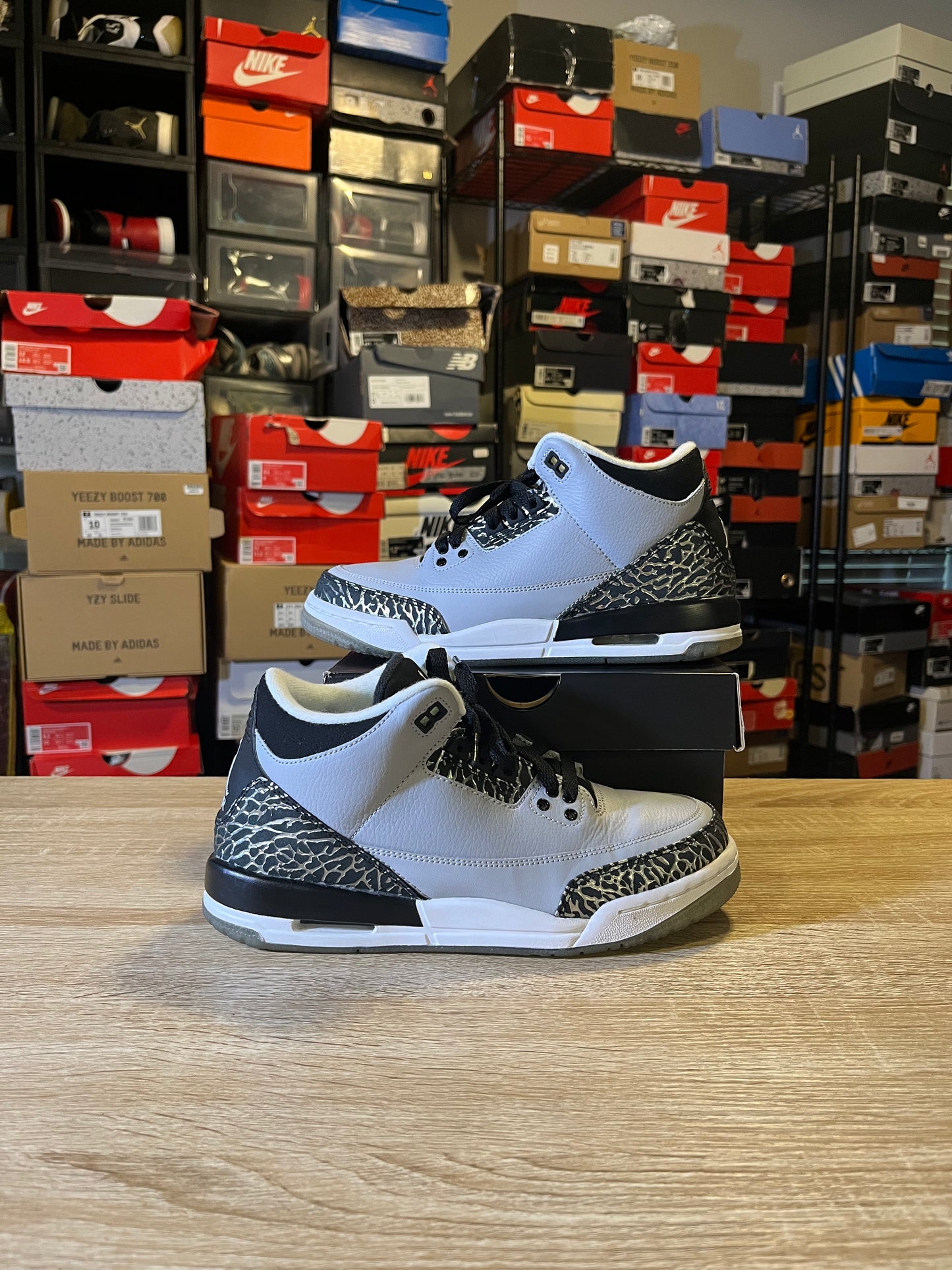 Size 7y - AJ 3 Wolf Grey