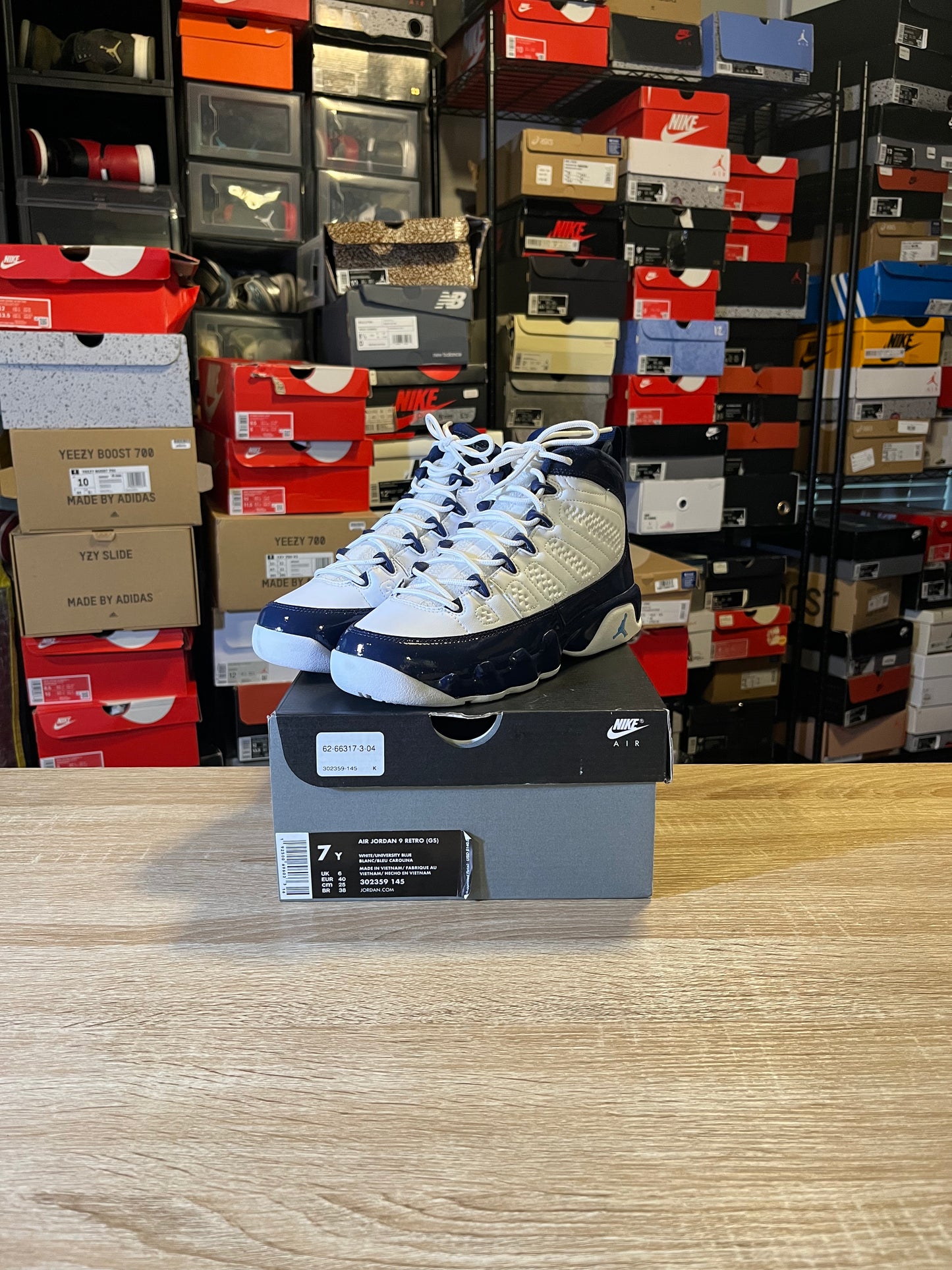 Size 7 (GS) - Jordan 9 Retro Mid UNC