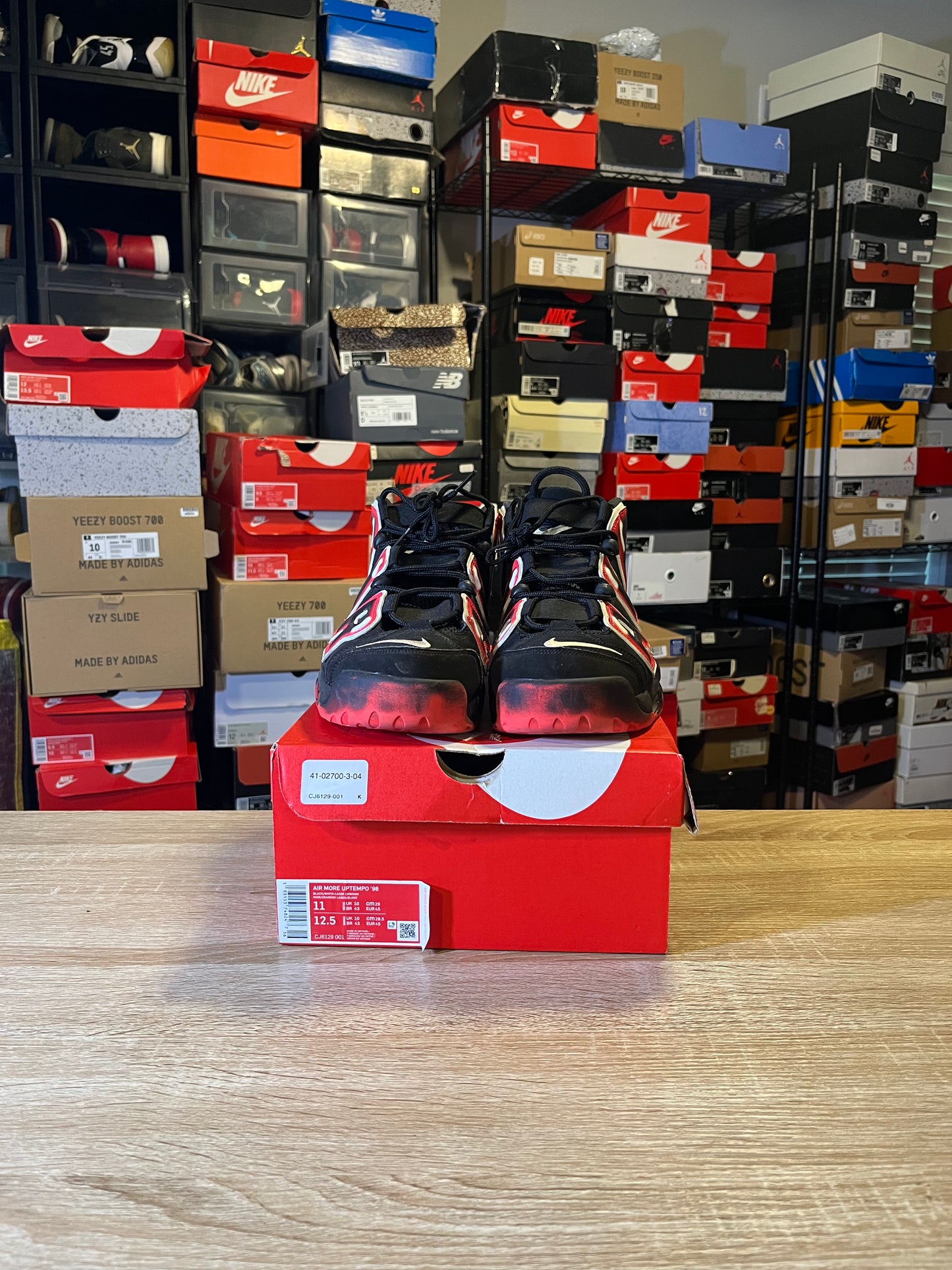 Size 11 -  Air More Uptempo 96 Laser Crimson