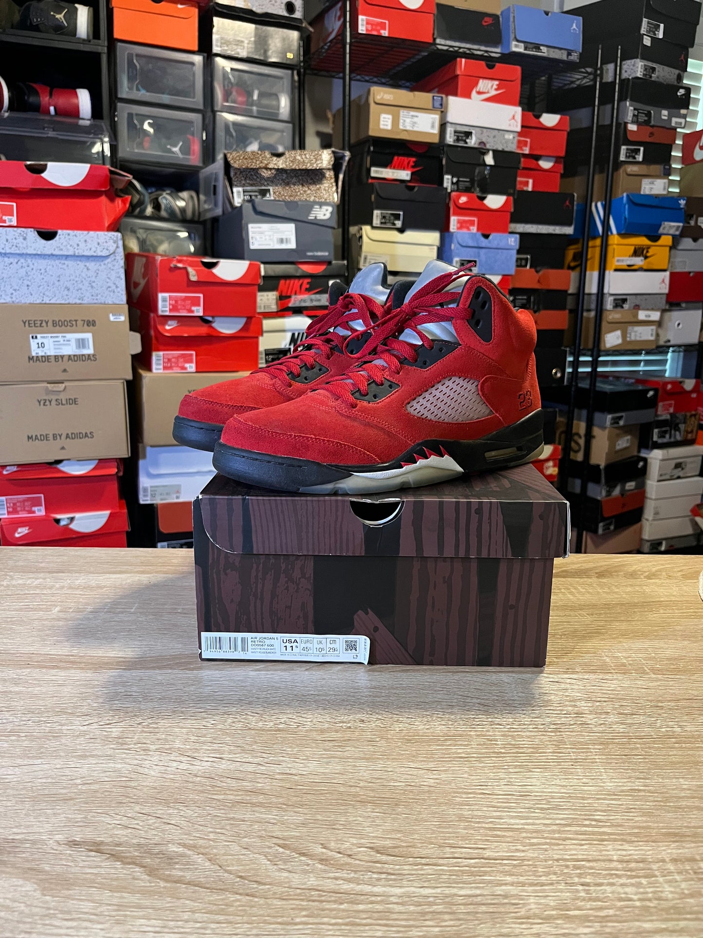 Size 11.5 AJ 5 Raging Bulls