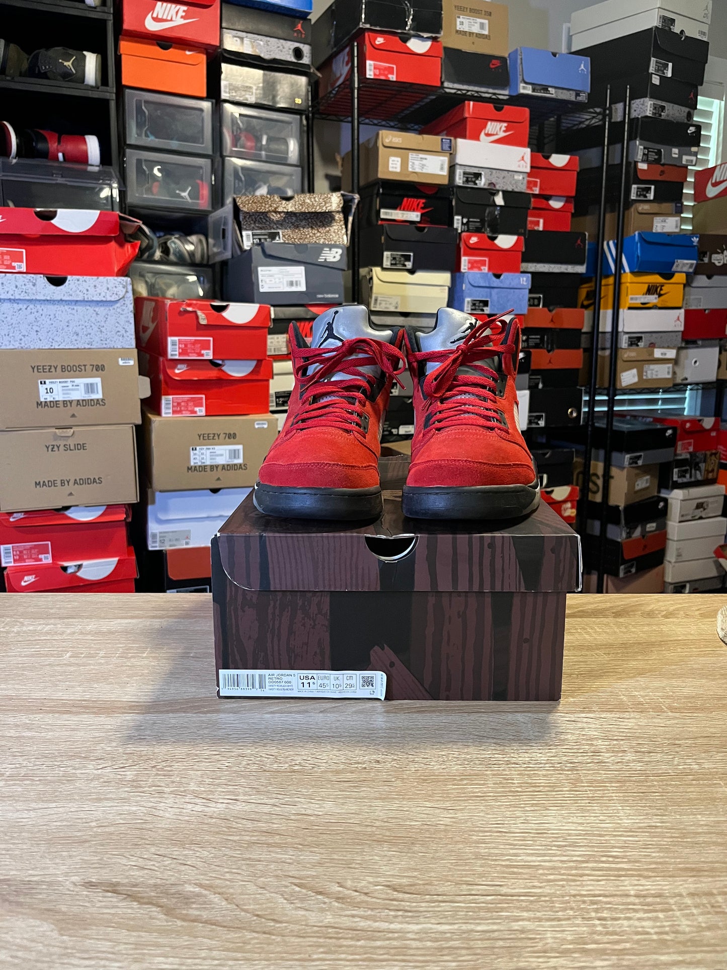 Size 11.5 AJ 5 Raging Bulls