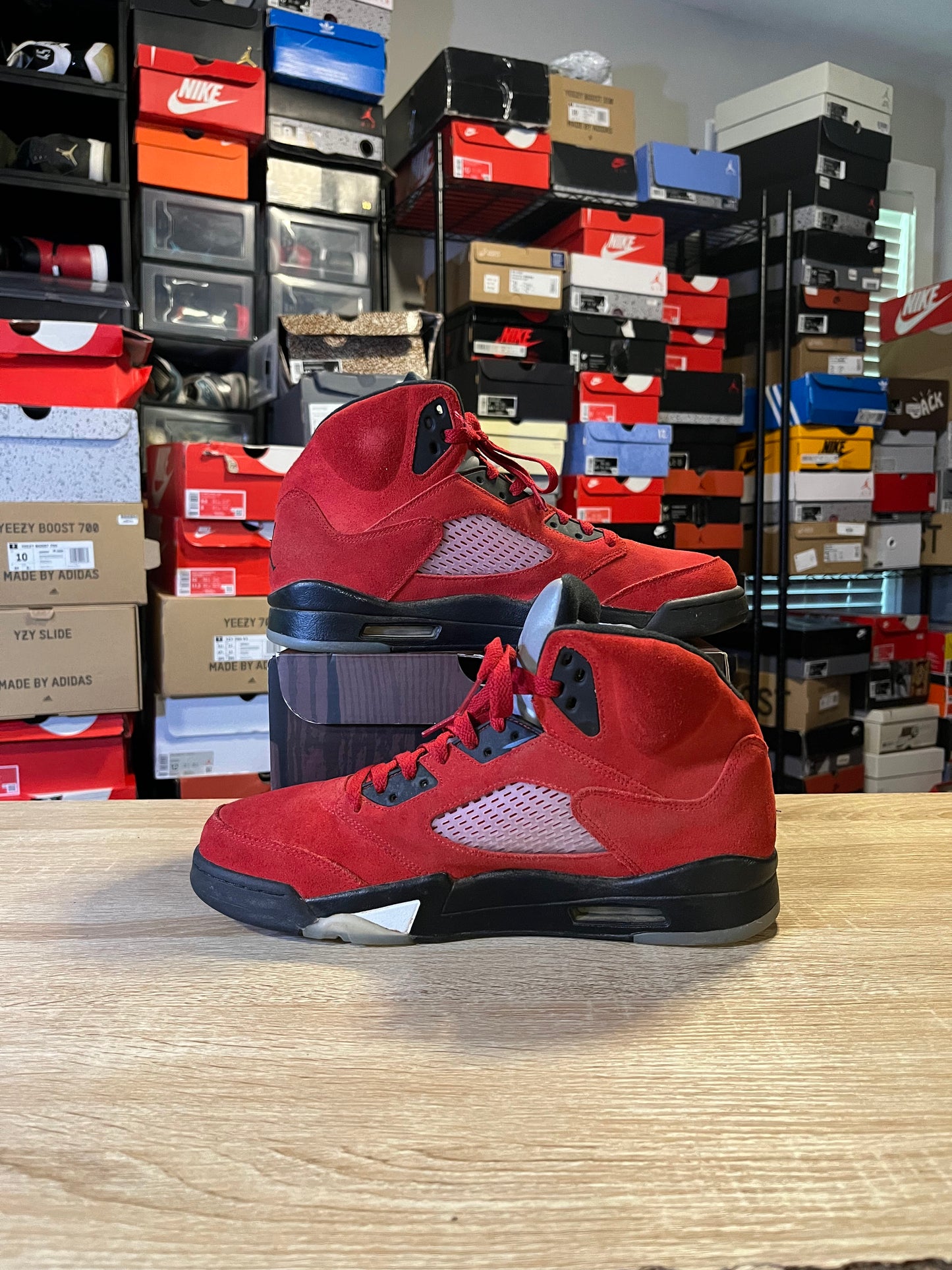 Size 11.5 AJ 5 Raging Bulls
