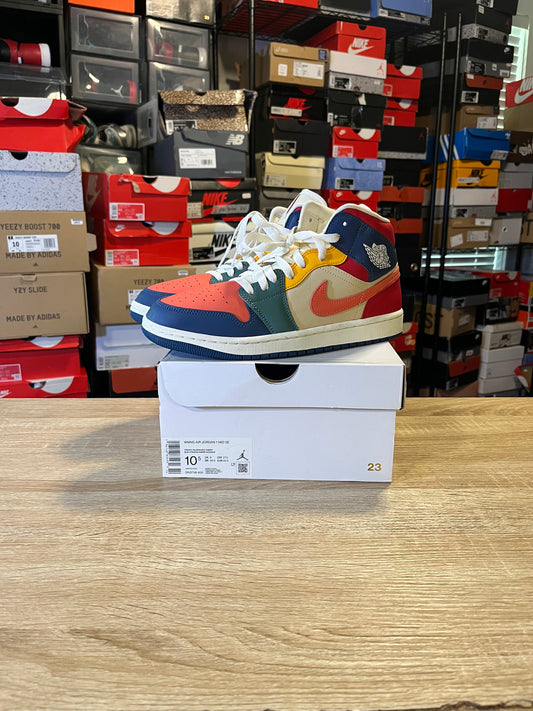 Size 9 - AJ 1 Mid Take 2 Multi-Color