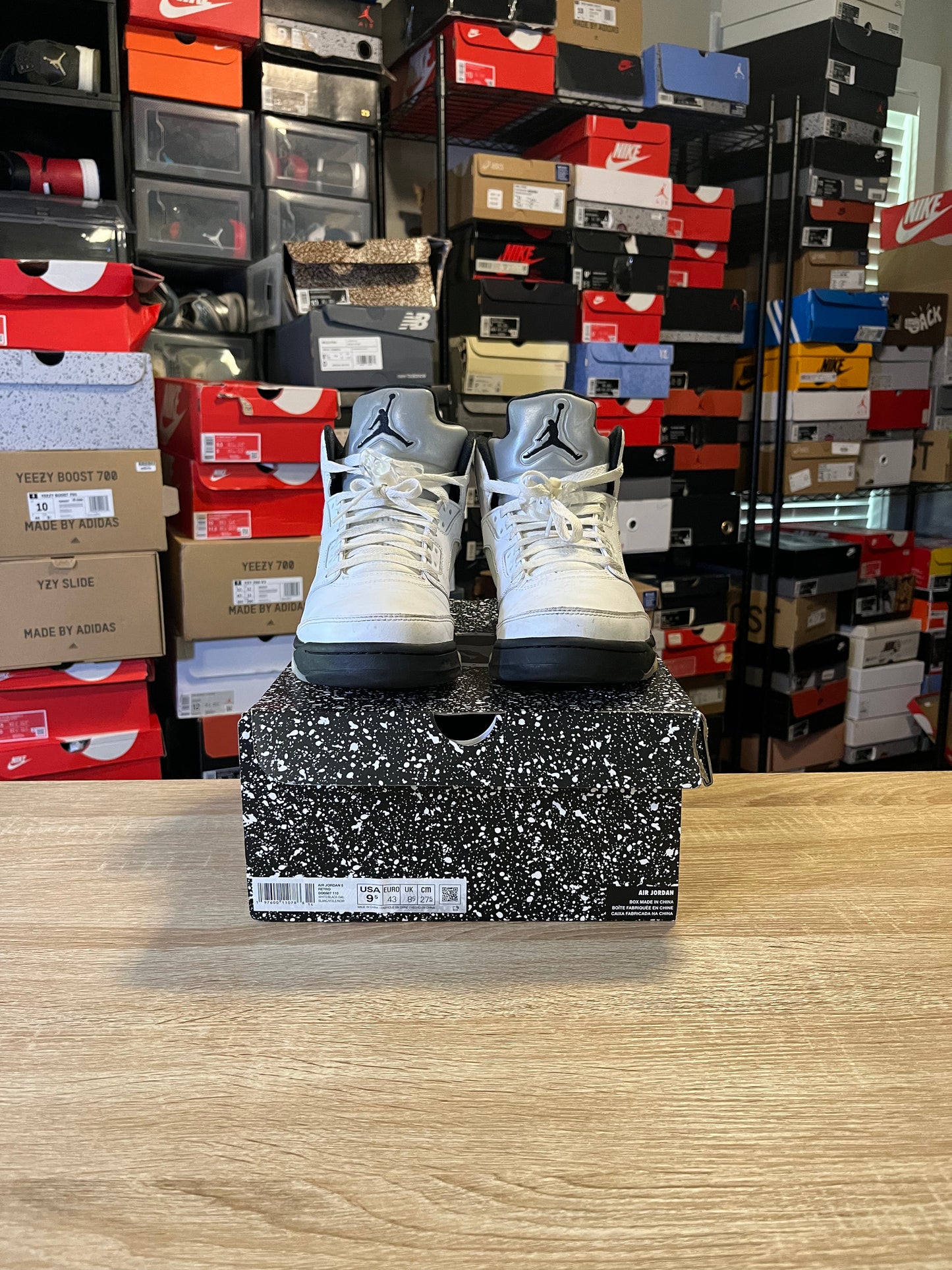 Size 9.5 - AJ 5 Reverse Metallic