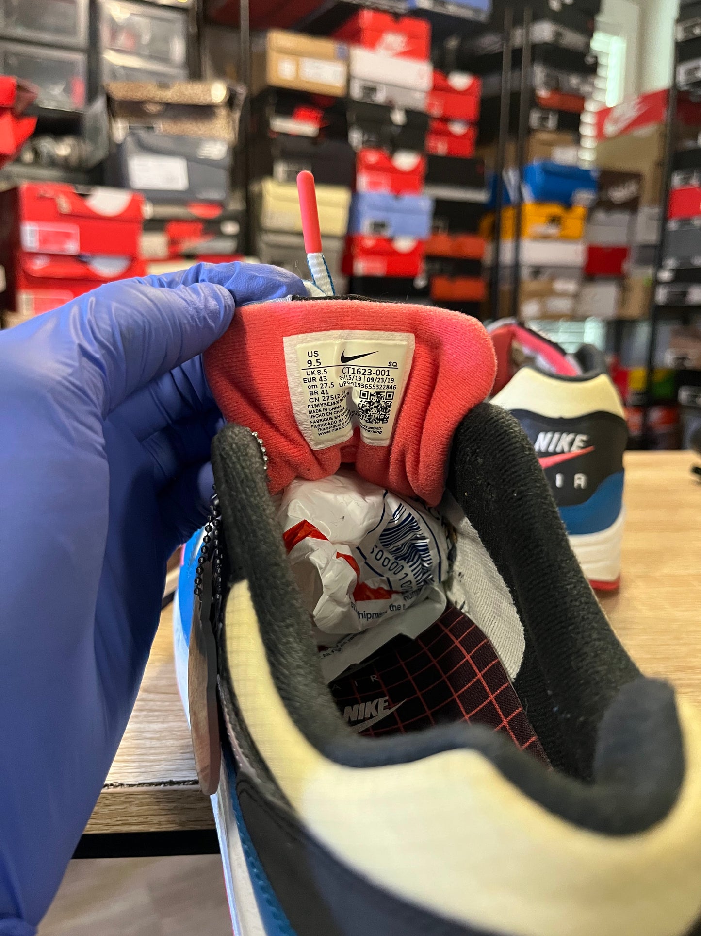 Size 9.5 - Air Max 1 Script Swoosh