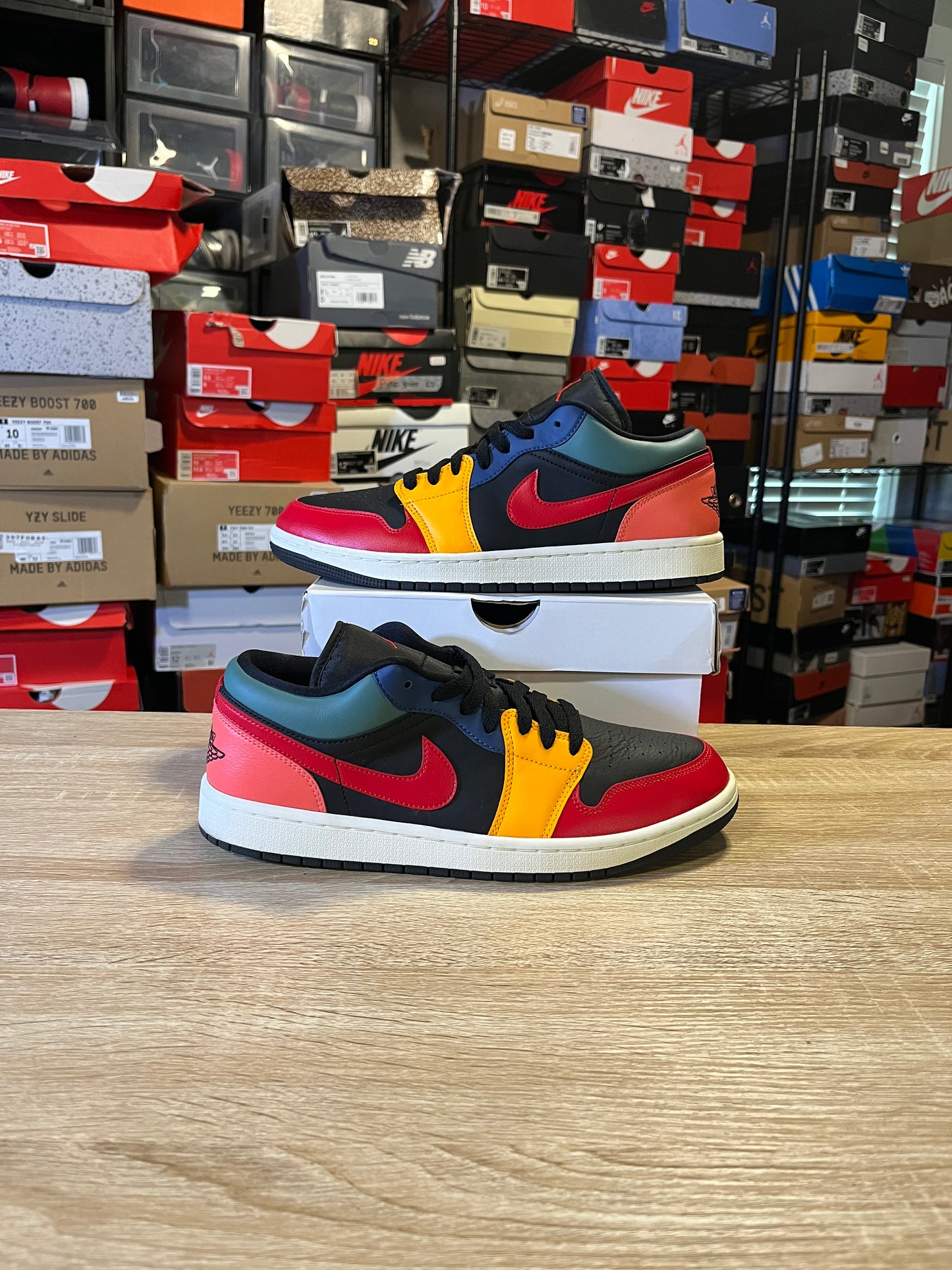 Size 9.5 - Air Jordan 1 SE Low Black Multi-Color