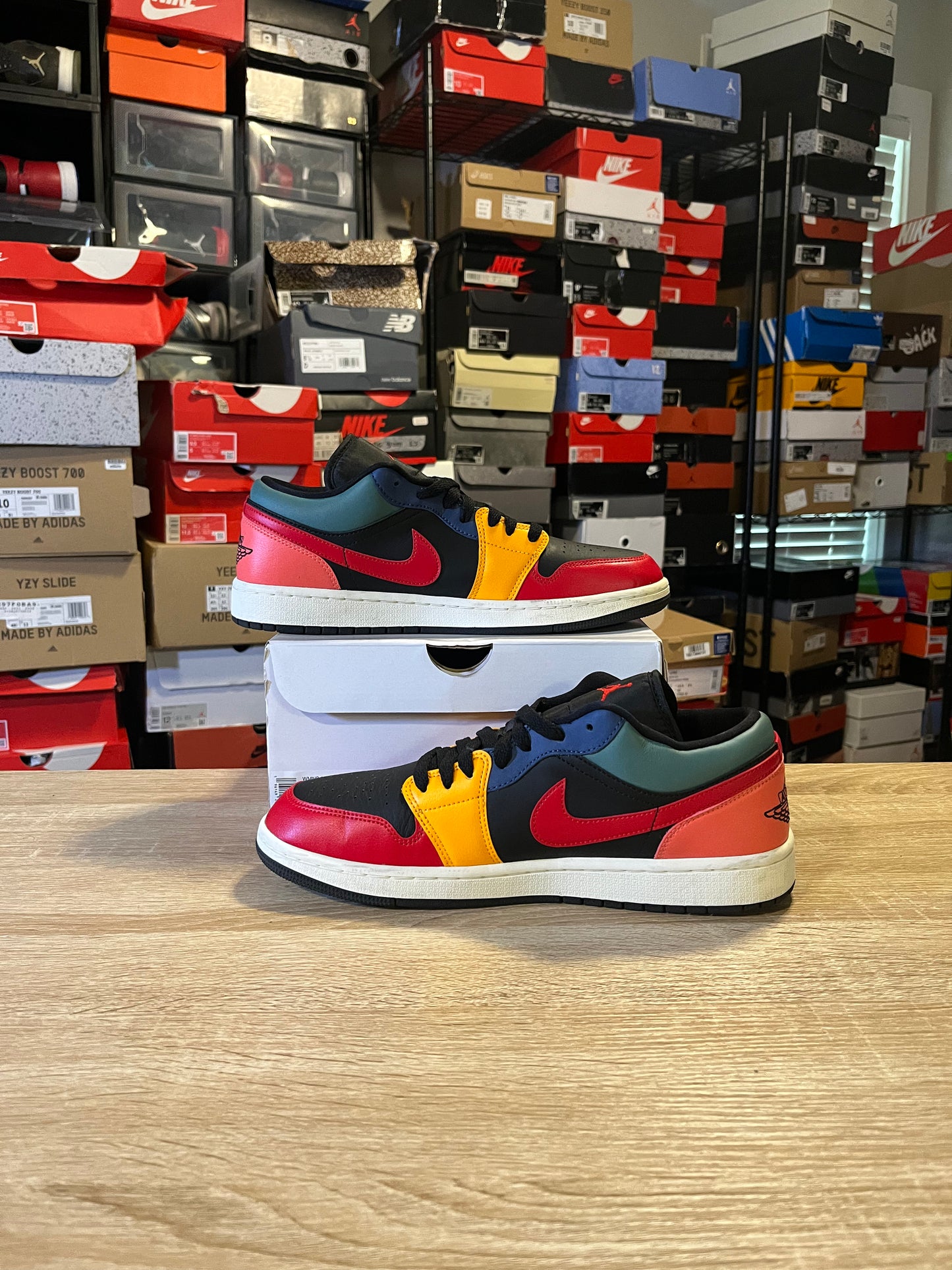 Size 9.5 - Air Jordan 1 SE Low Black Multi-Color