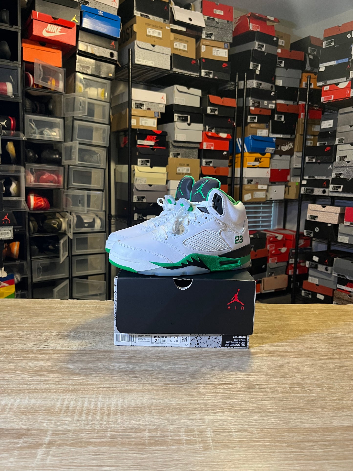 Size 6 M - AJ 5 Lucky Green
