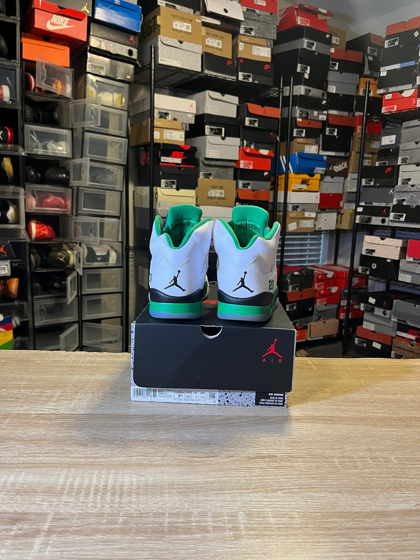 Size 6 M - AJ 5 Lucky Green