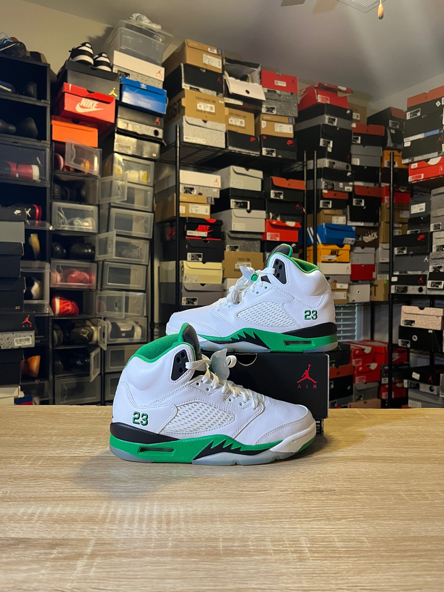 Size 6 M - AJ 5 Lucky Green