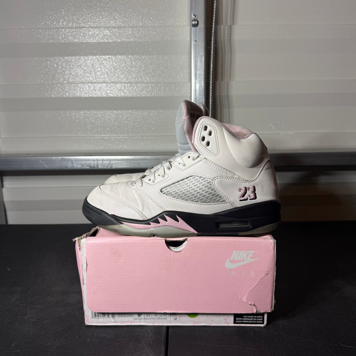 Size 9.5 - AJ 5 Soft Medium Pink