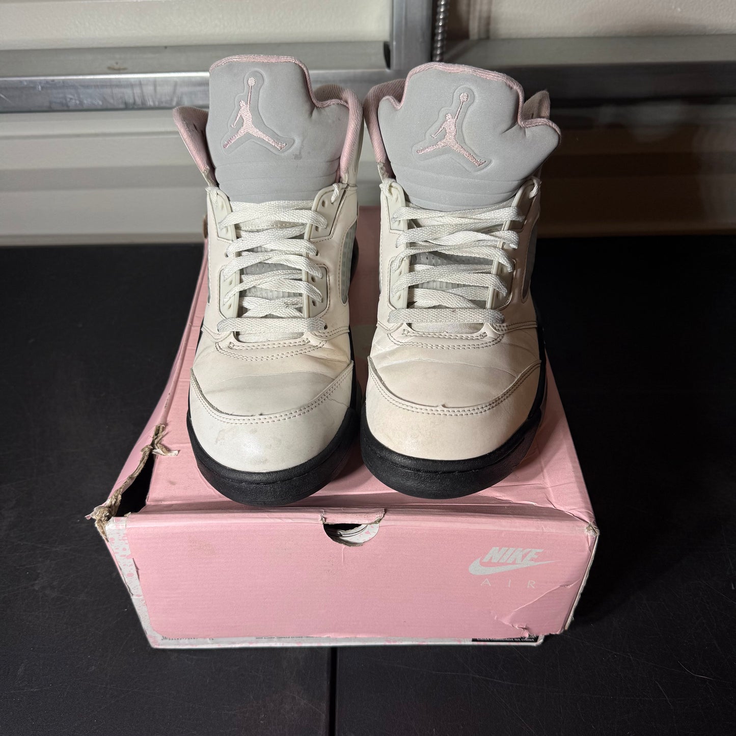 Size 9.5 - AJ 5 Soft Medium Pink
