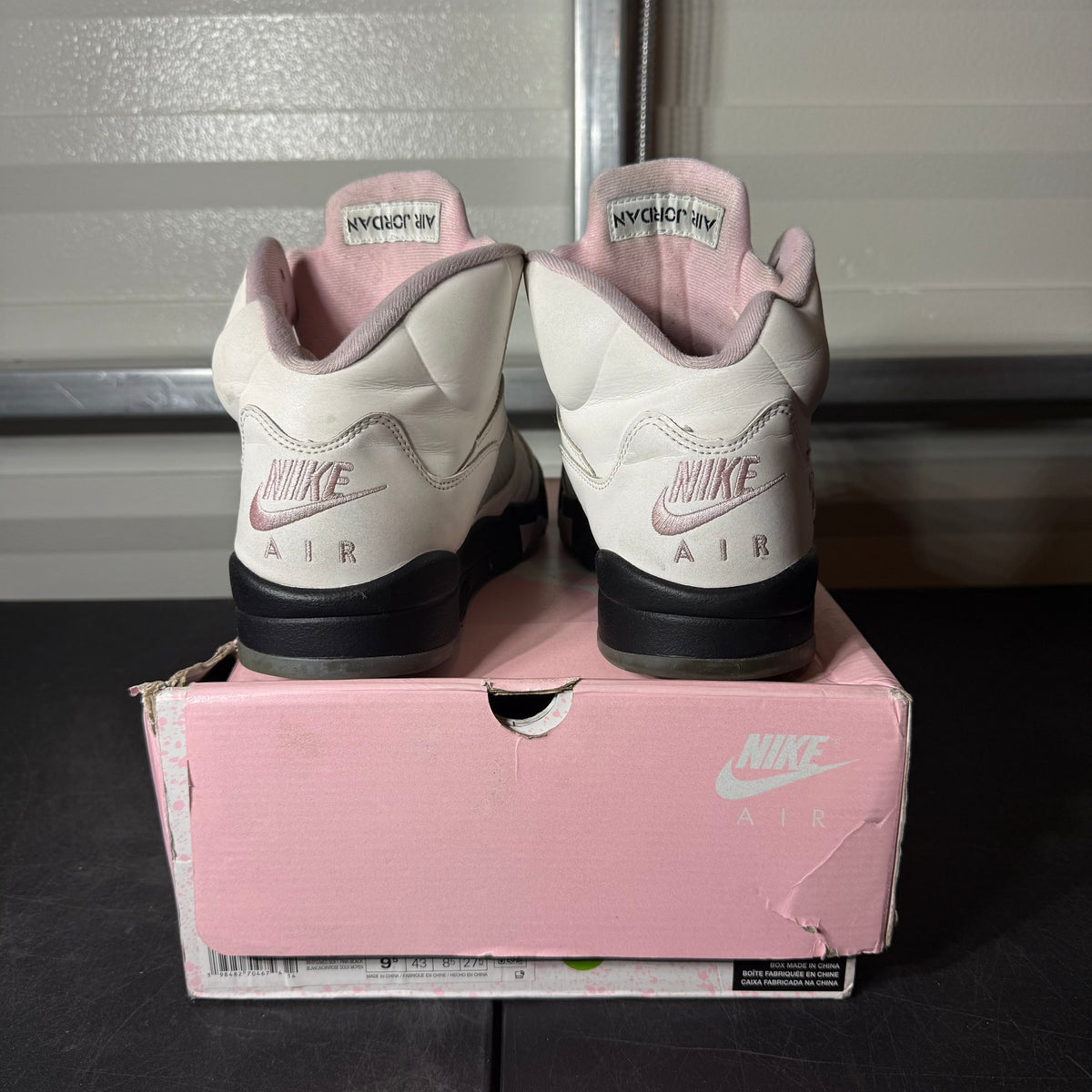 Size 9.5 - AJ 5 Soft Medium Pink