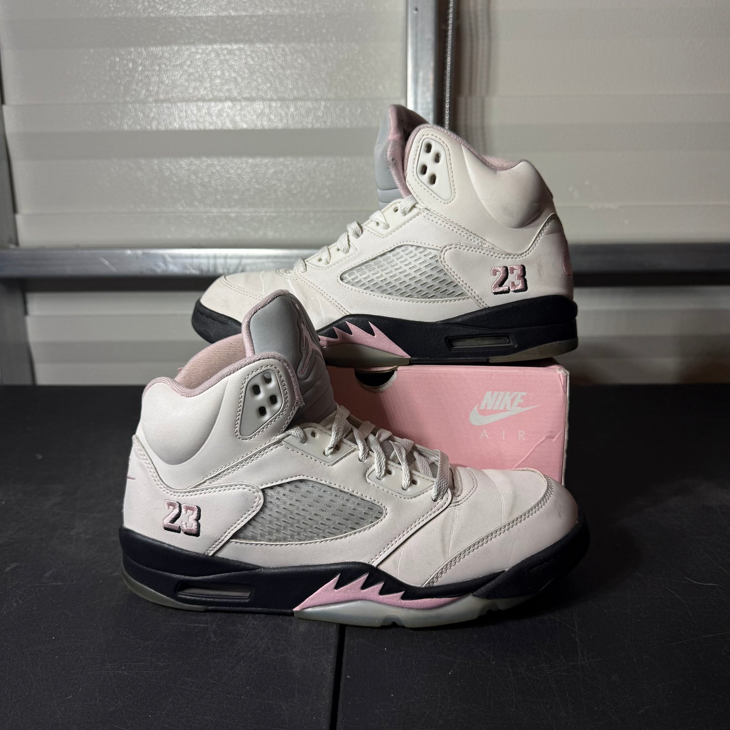 Size 9.5 - AJ 5 Soft Medium Pink