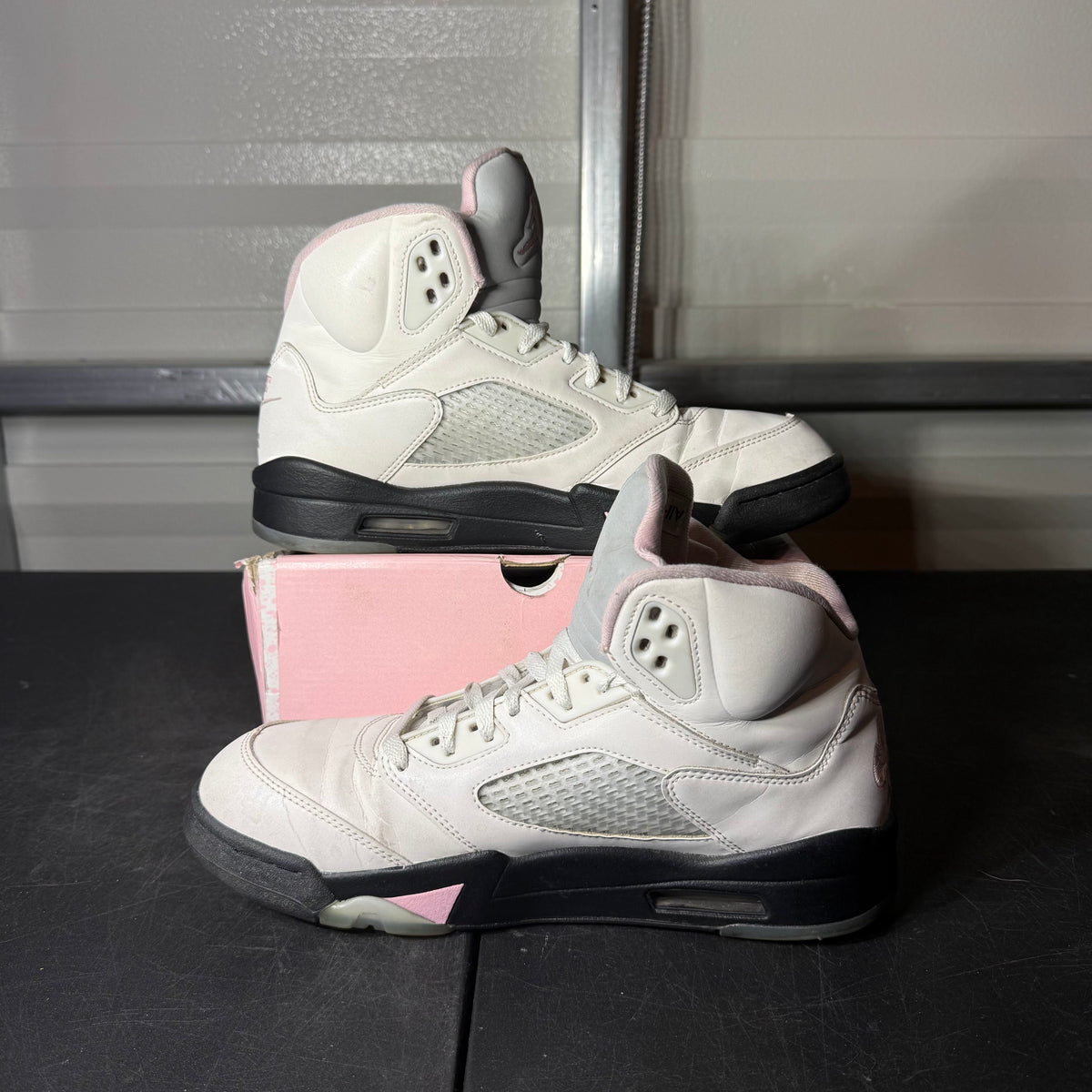 Size 9.5 - AJ 5 Soft Medium Pink