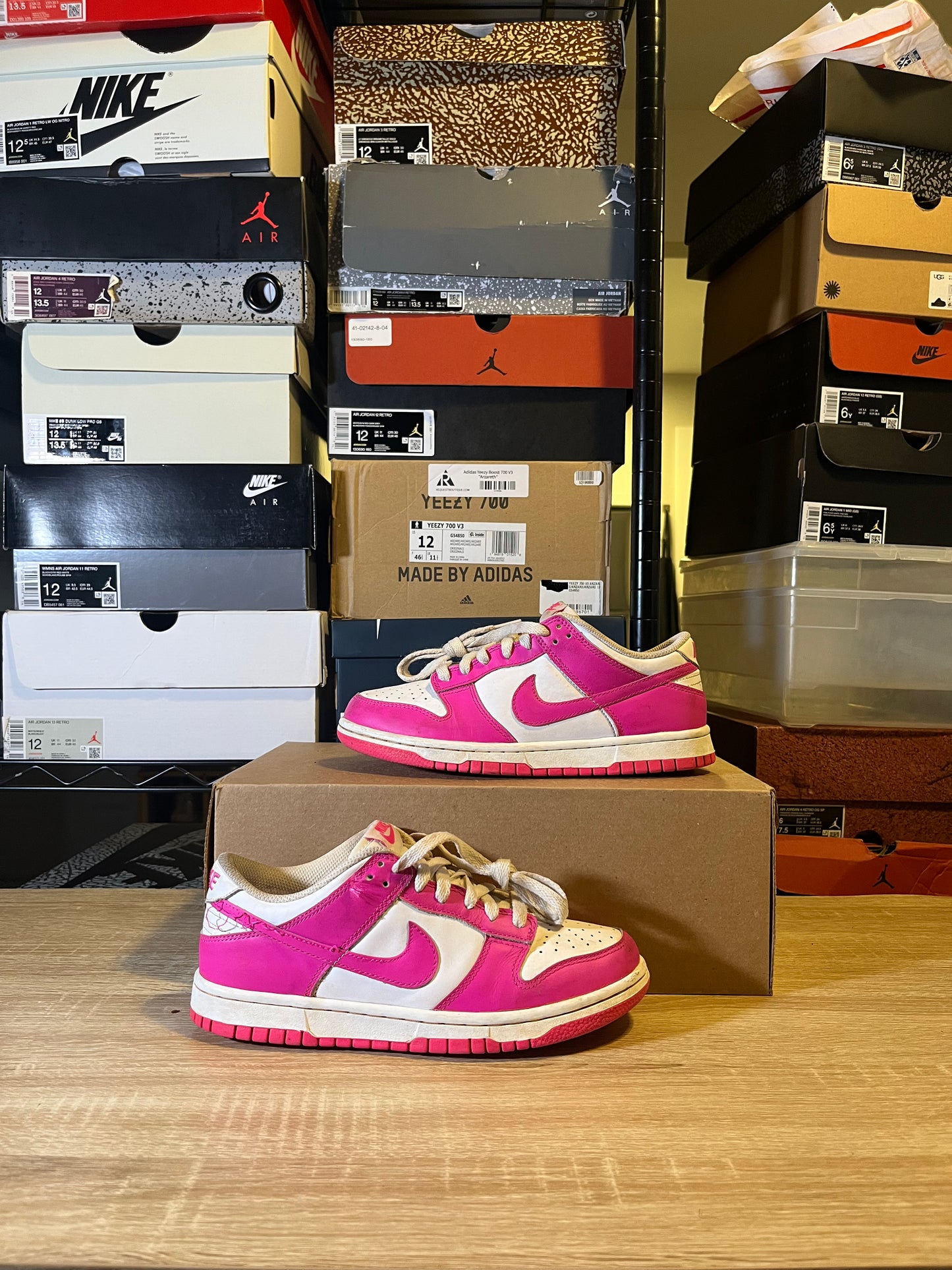 Size 5.5Y - Dunk Low Laser Fuschia