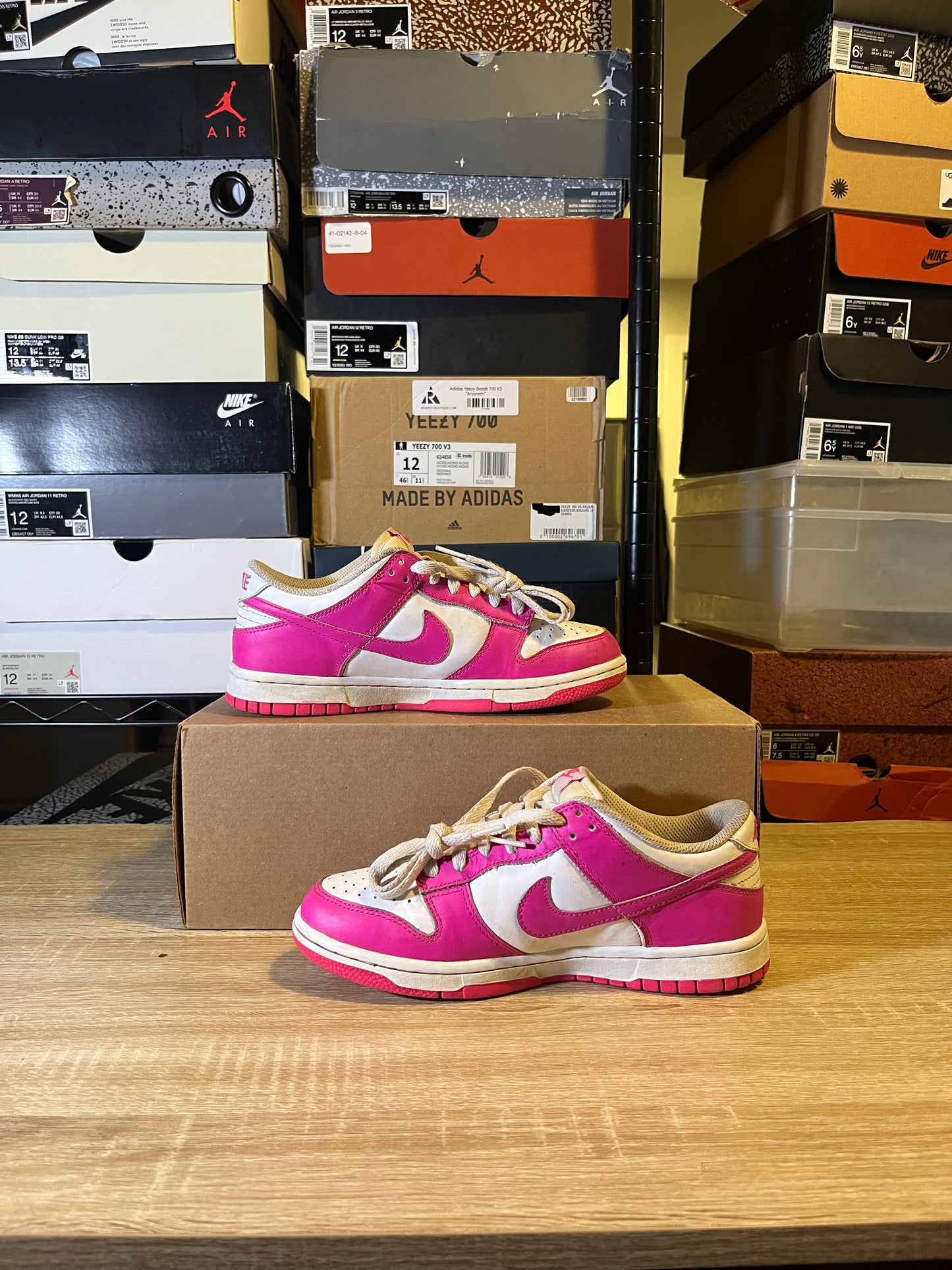Size 5.5Y - Dunk Low Laser Fuschia