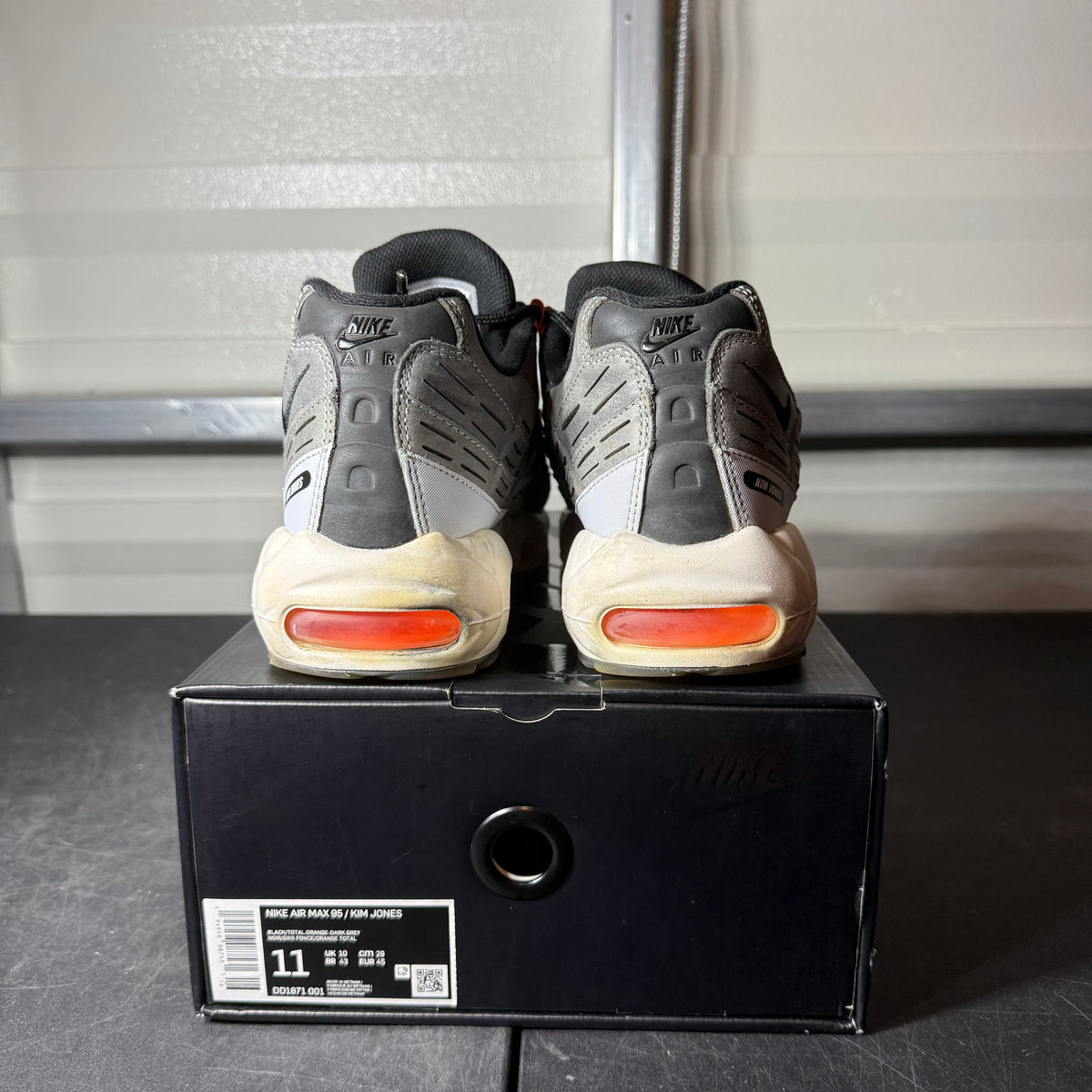 Size 11 - Air Max 95 Kim Jones Black Total Orange