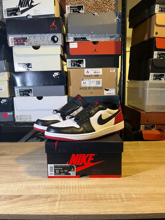 Size 12 - AJ 1 Low Black Toe
