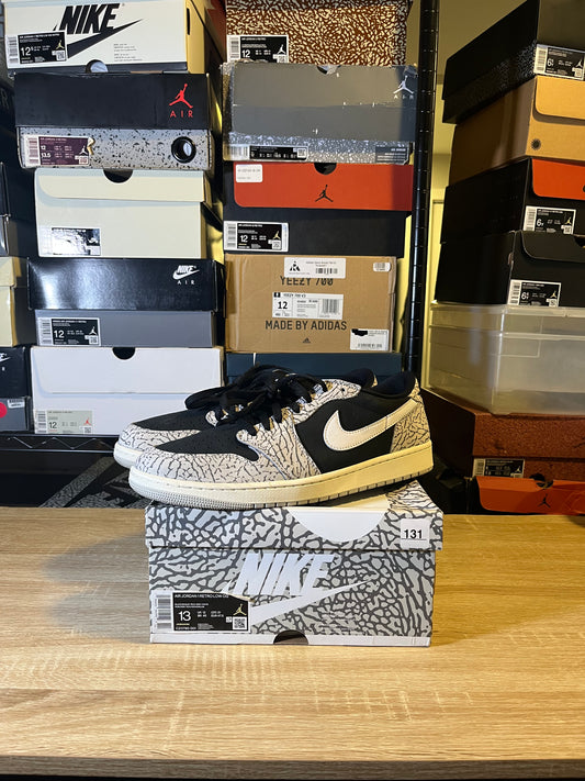 Size 13 - AJ 1 Low White Cement