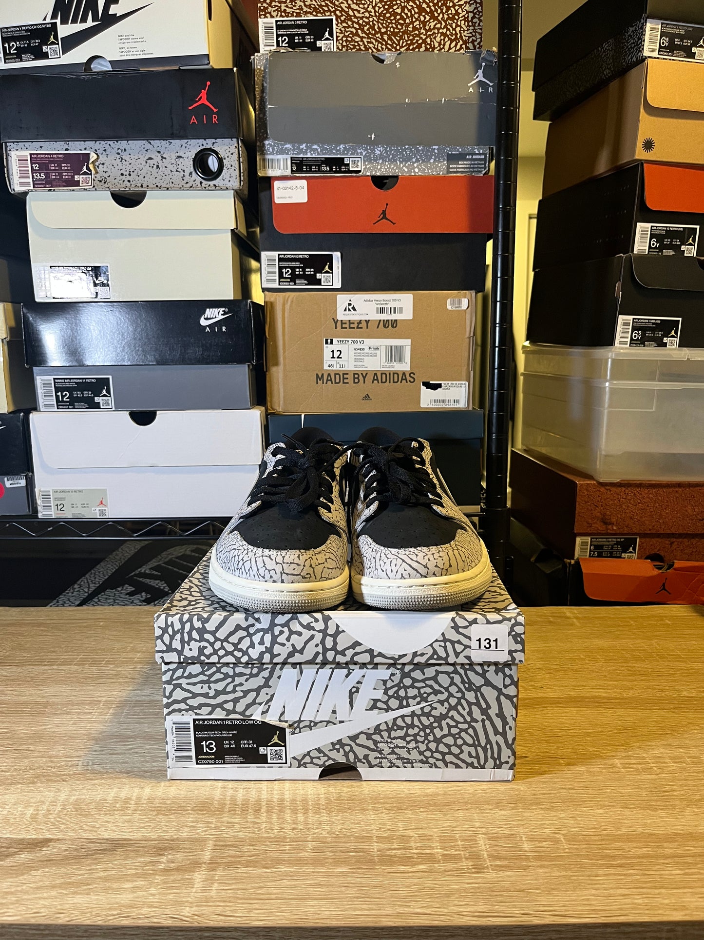 Size 13 - AJ 1 Low White Cement