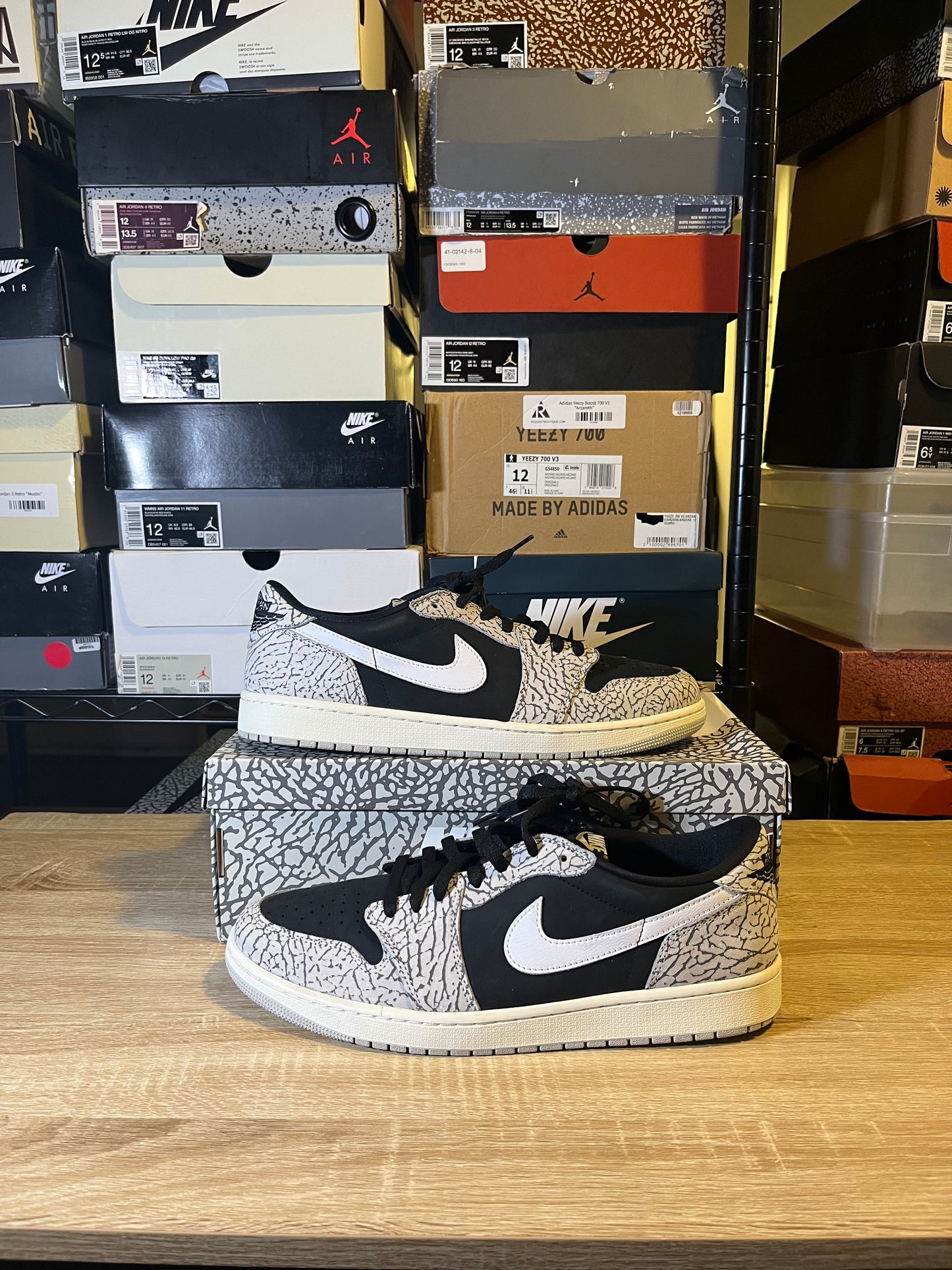 Size 13 - AJ 1 Low White Cement