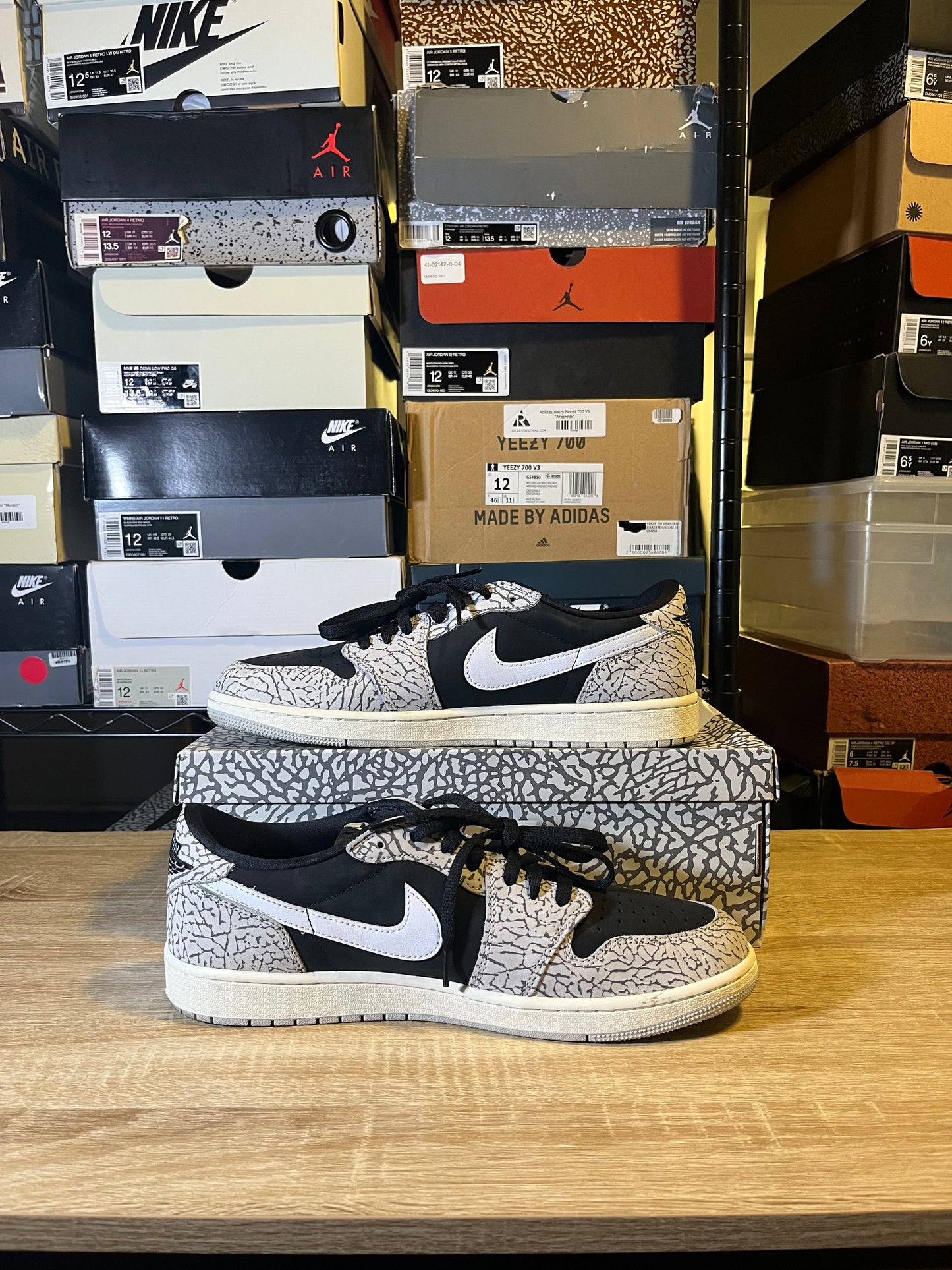 Size 13 - AJ 1 Low White Cement