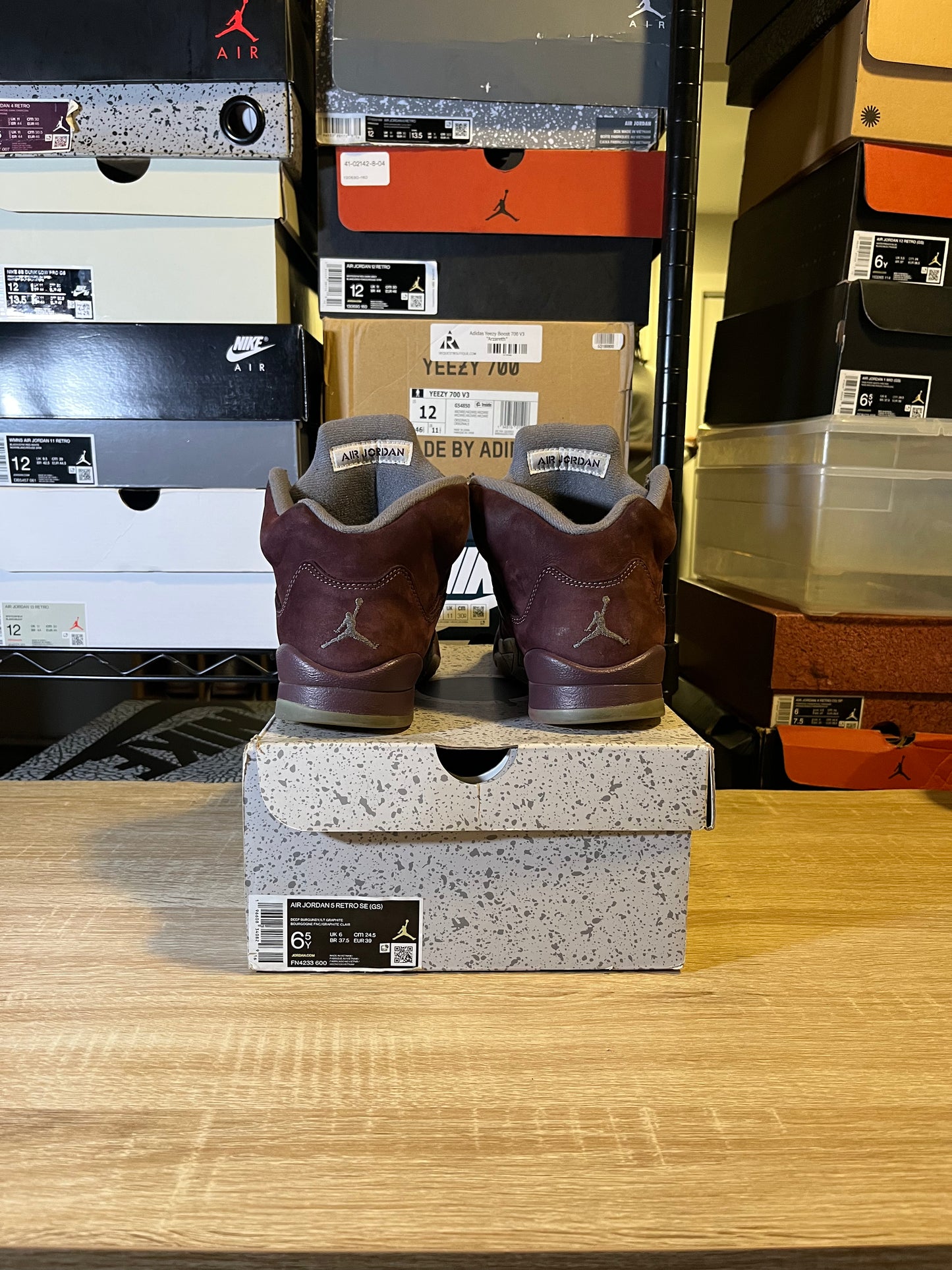 Size 6.5Y - AJ 5 Burgandy