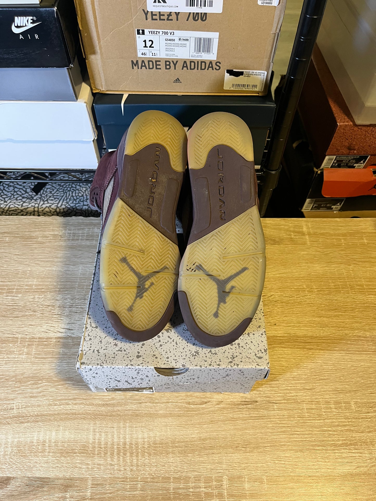 Size 6.5Y - AJ 5 Burgandy