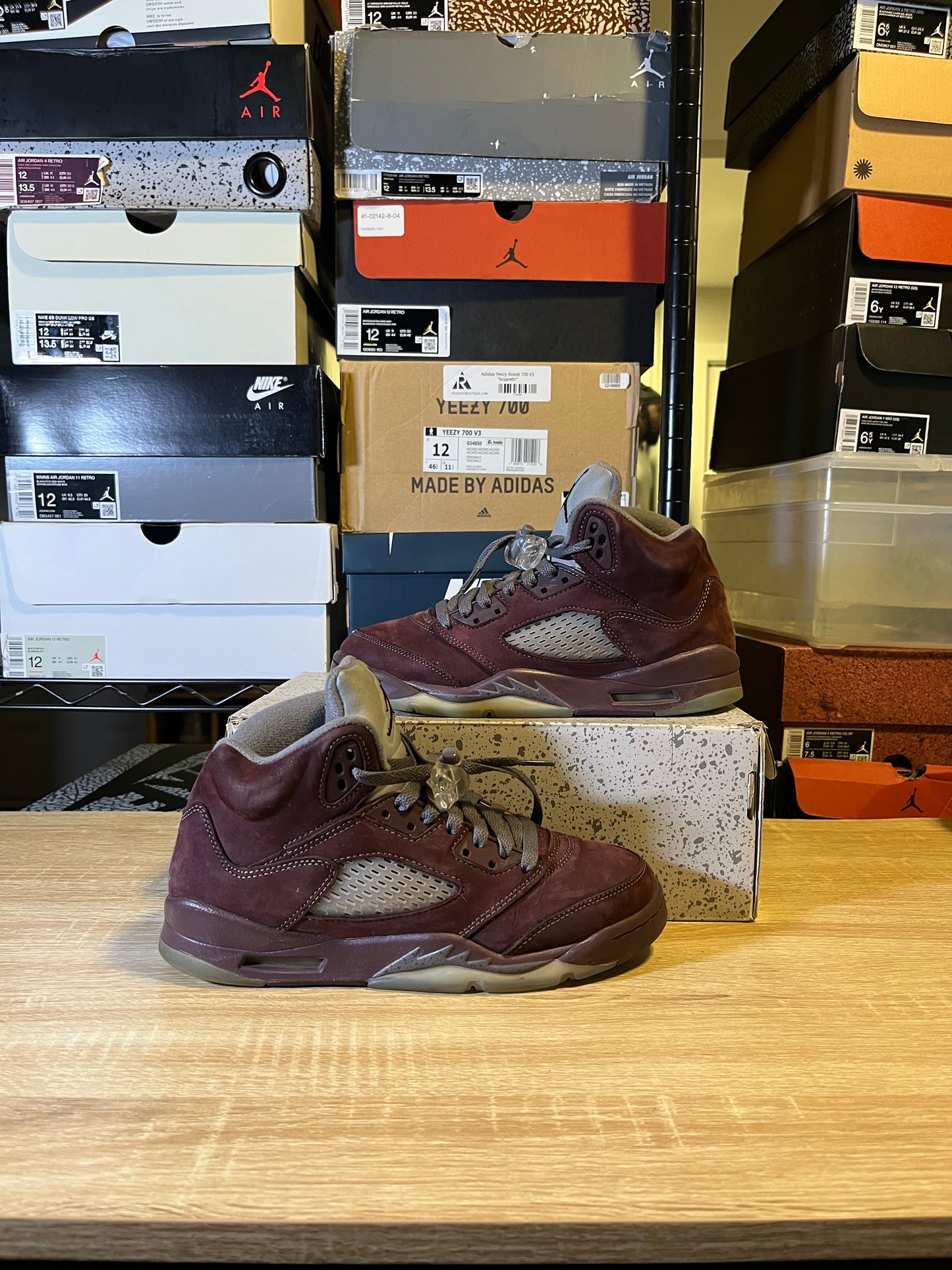 Size 6.5Y - AJ 5 Burgandy