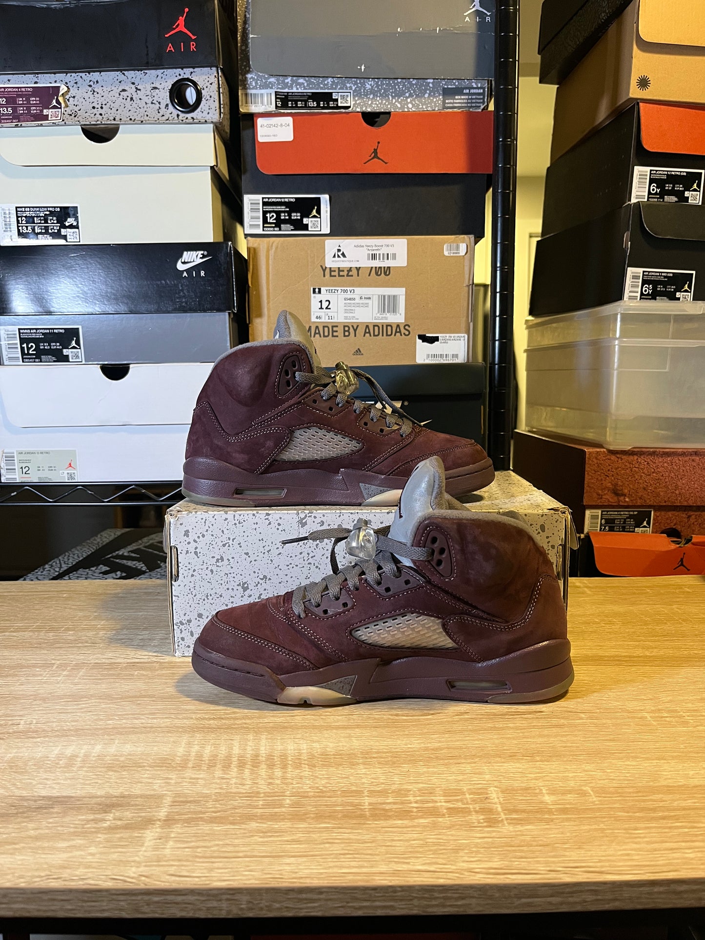 Size 6.5Y - AJ 5 Burgandy