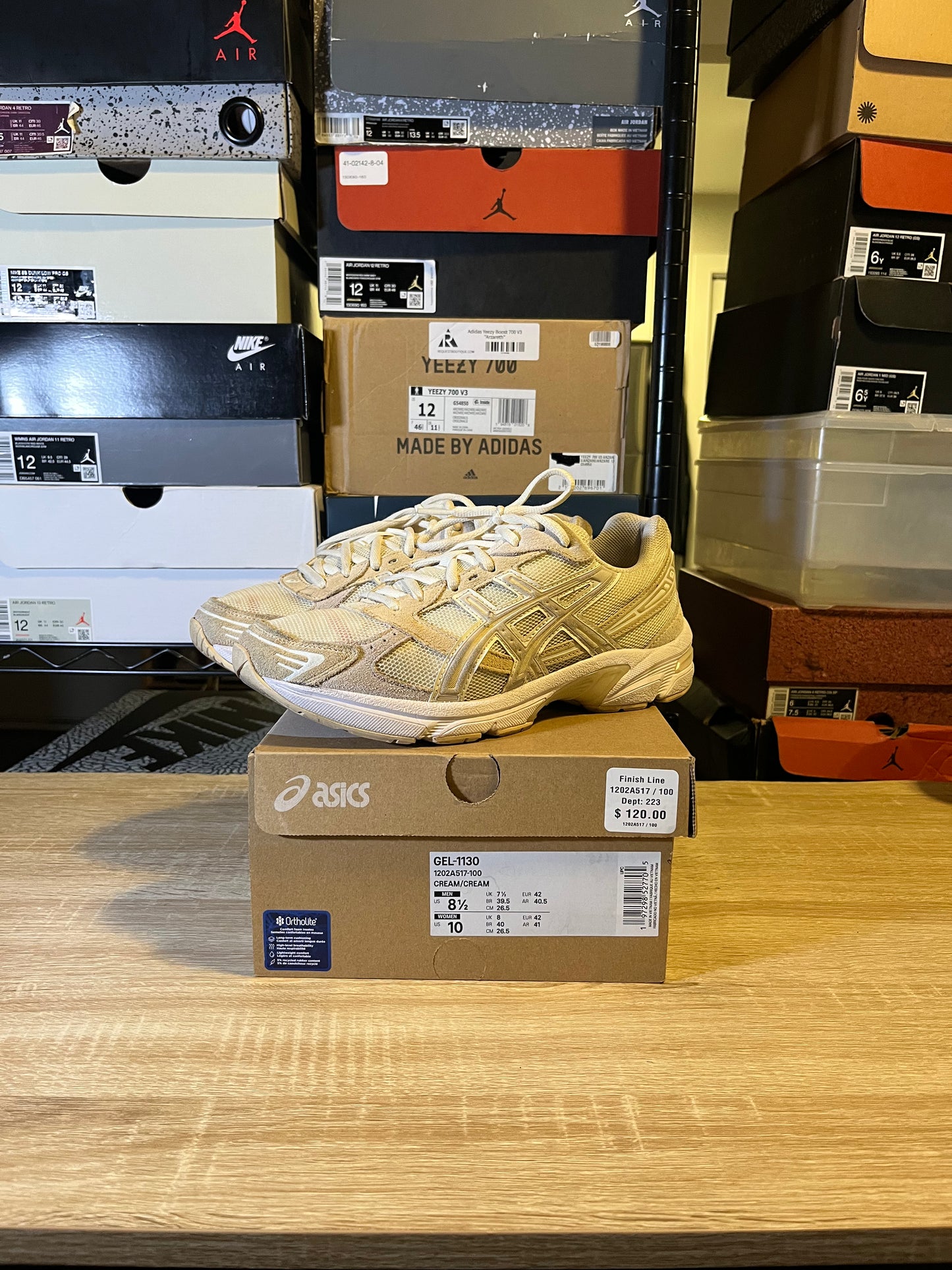 Size 8.5 M - ASICS 1130 Cream