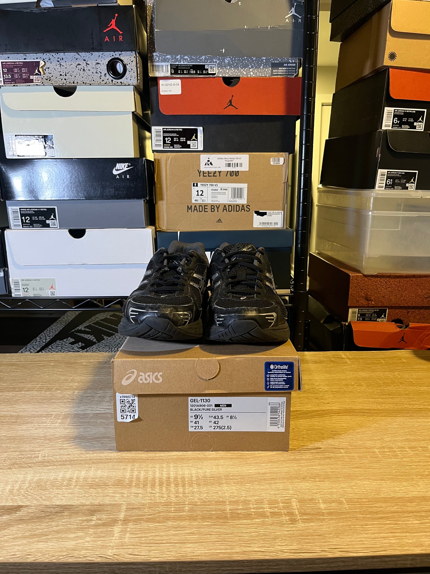 Size 9.5 - ASICS 1130 Black