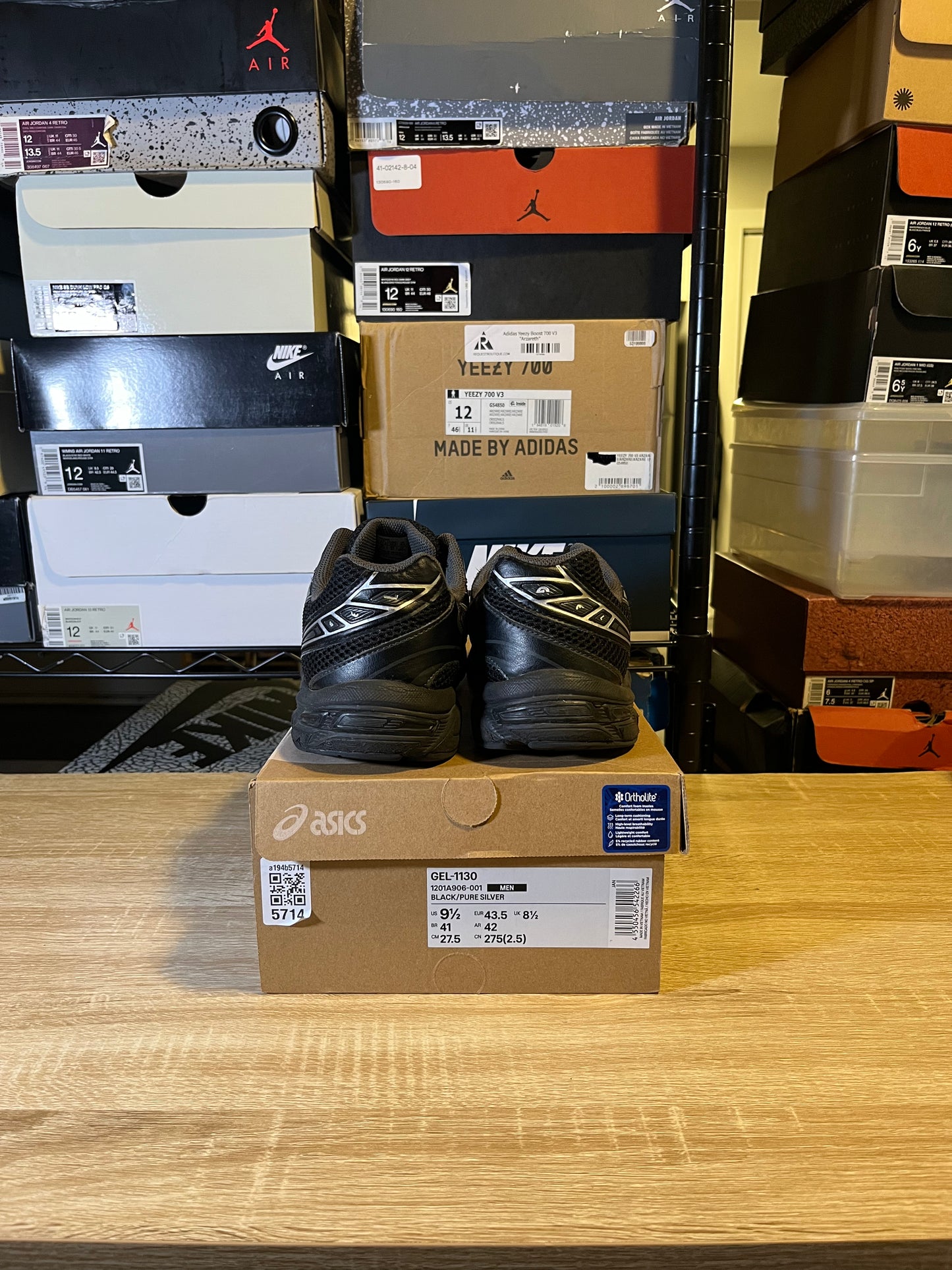 Size 9.5 - ASICS 1130 Black