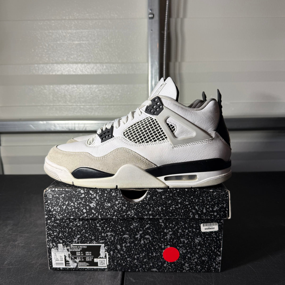 Size 11 - AJ 4 Military Black