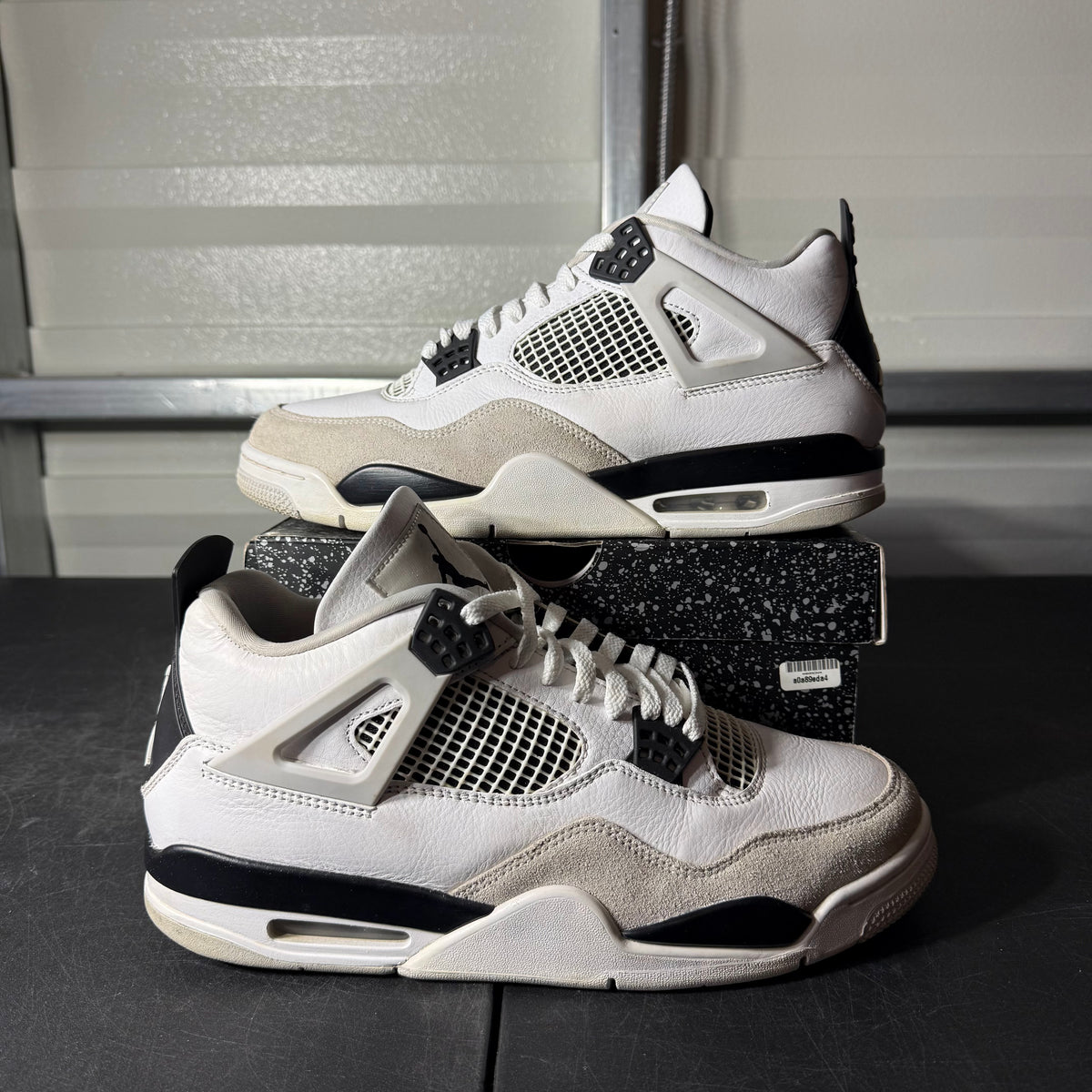 Size 11 - AJ 4 Military Black