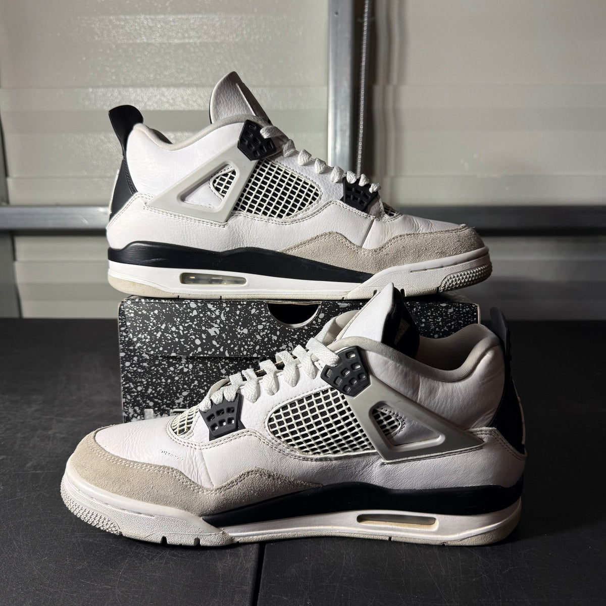 Size 11 - AJ 4 Military Black
