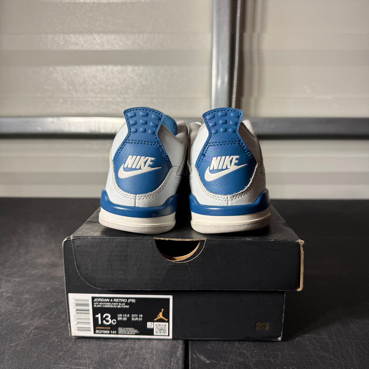 Size 13C - AJ 4 Military Blue