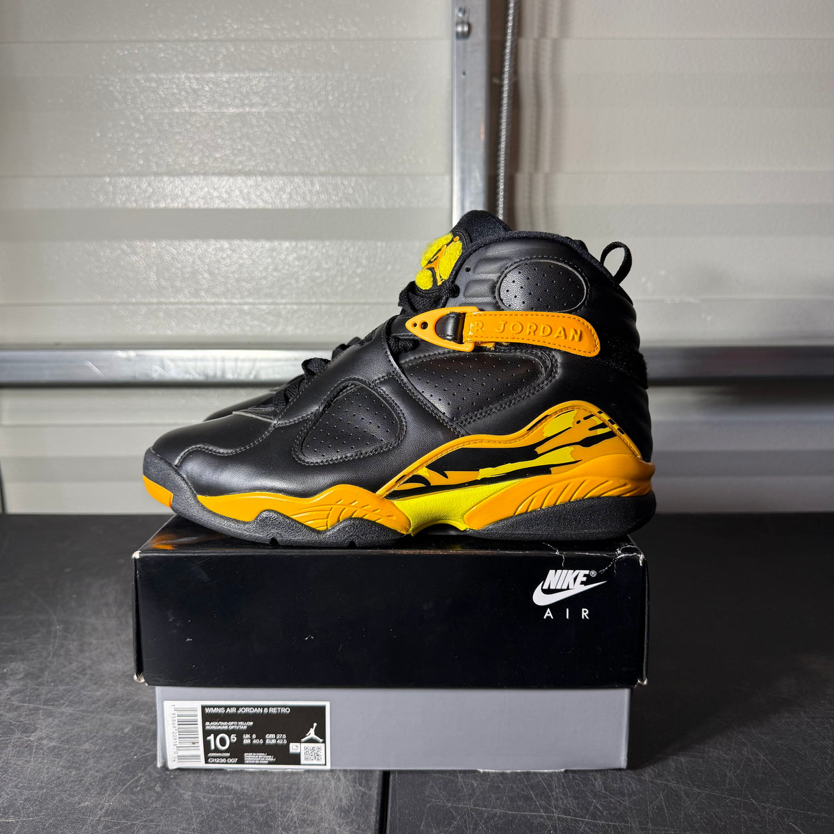 Size 10.5W - AJ 8 Taxi Yellow Black