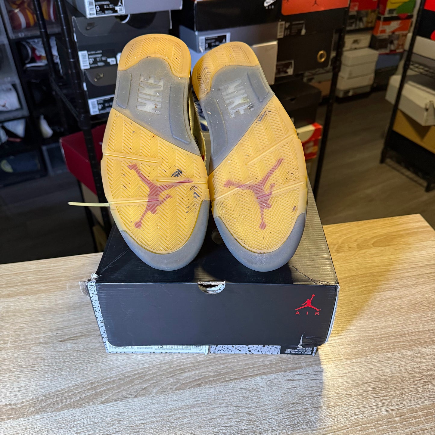 Size 12 - AJ 5 SP x Off-White Mid Sail