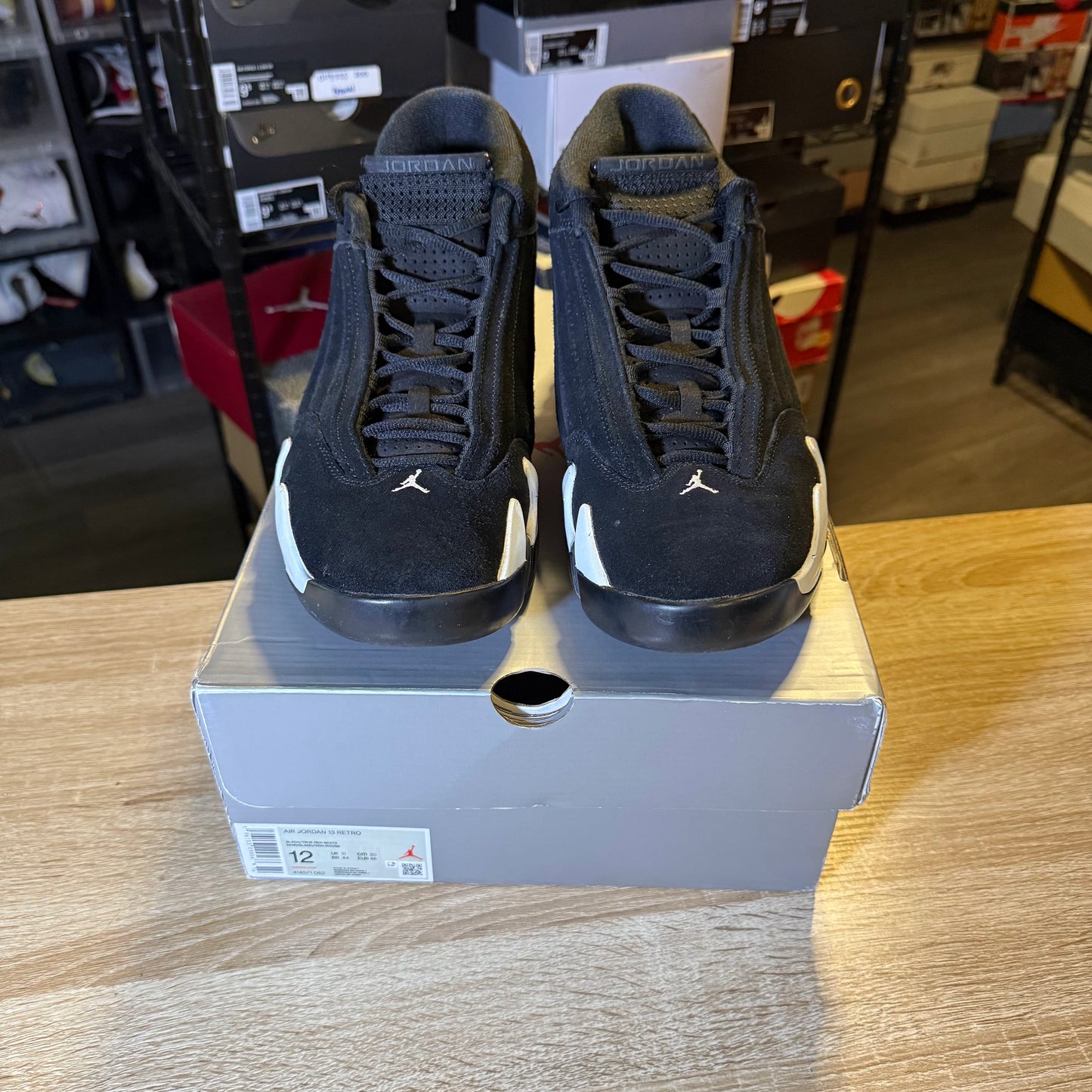 Size 12 - AJ 14 Retro Black White