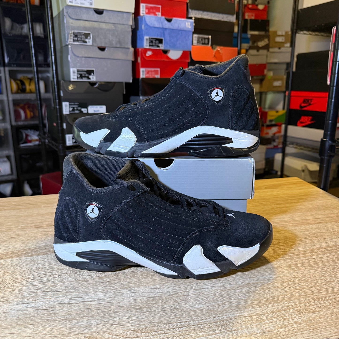 Size 12 - AJ 14 Retro Black White