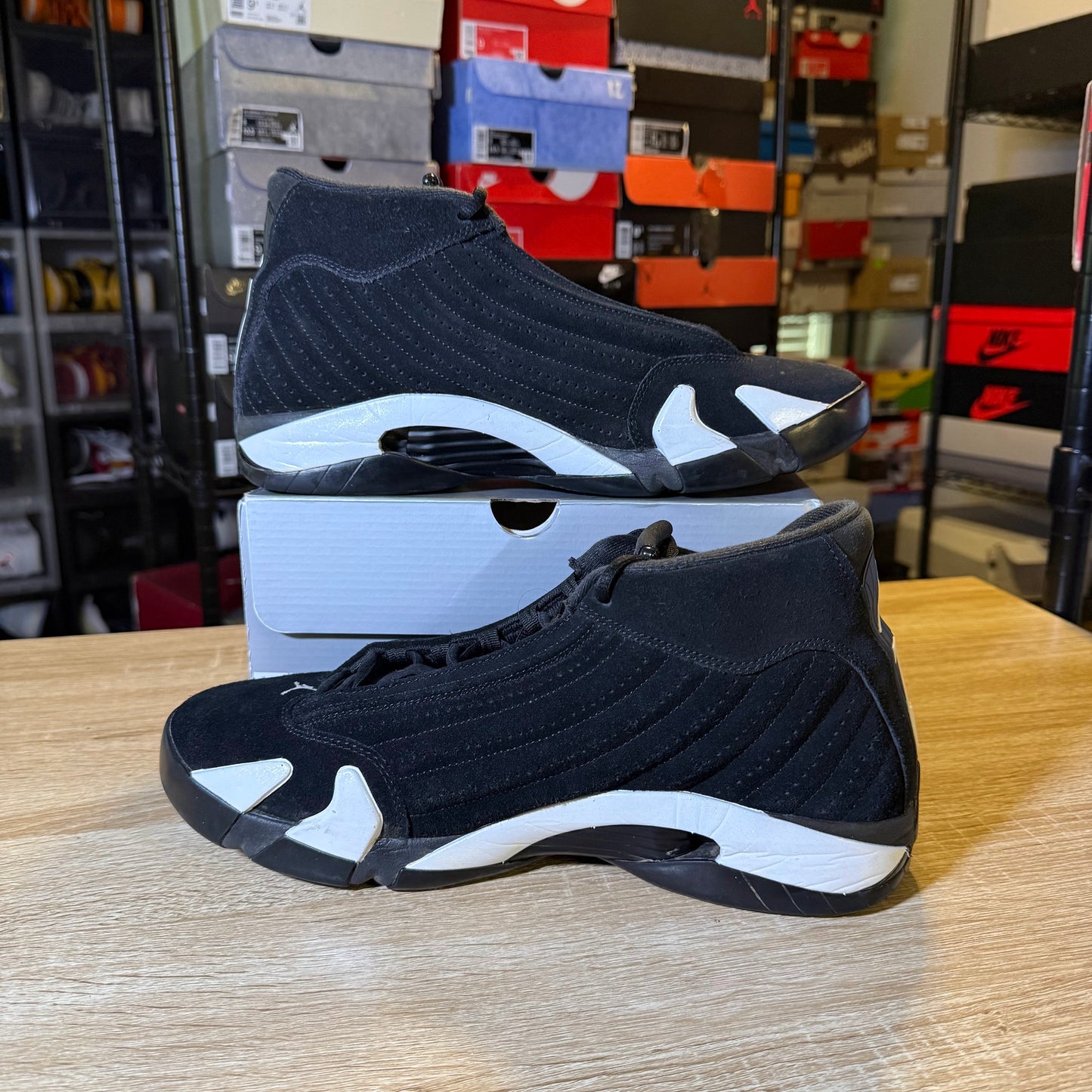 Size 12 - AJ 14 Retro Black White