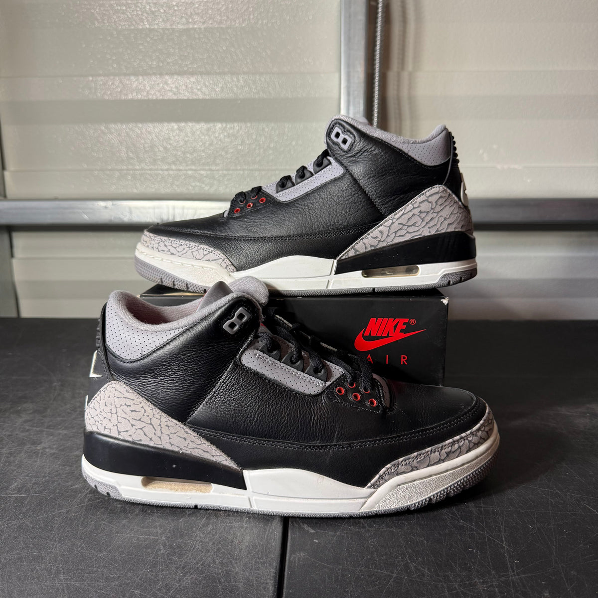 Size 10 - AJ 3 Black Cement