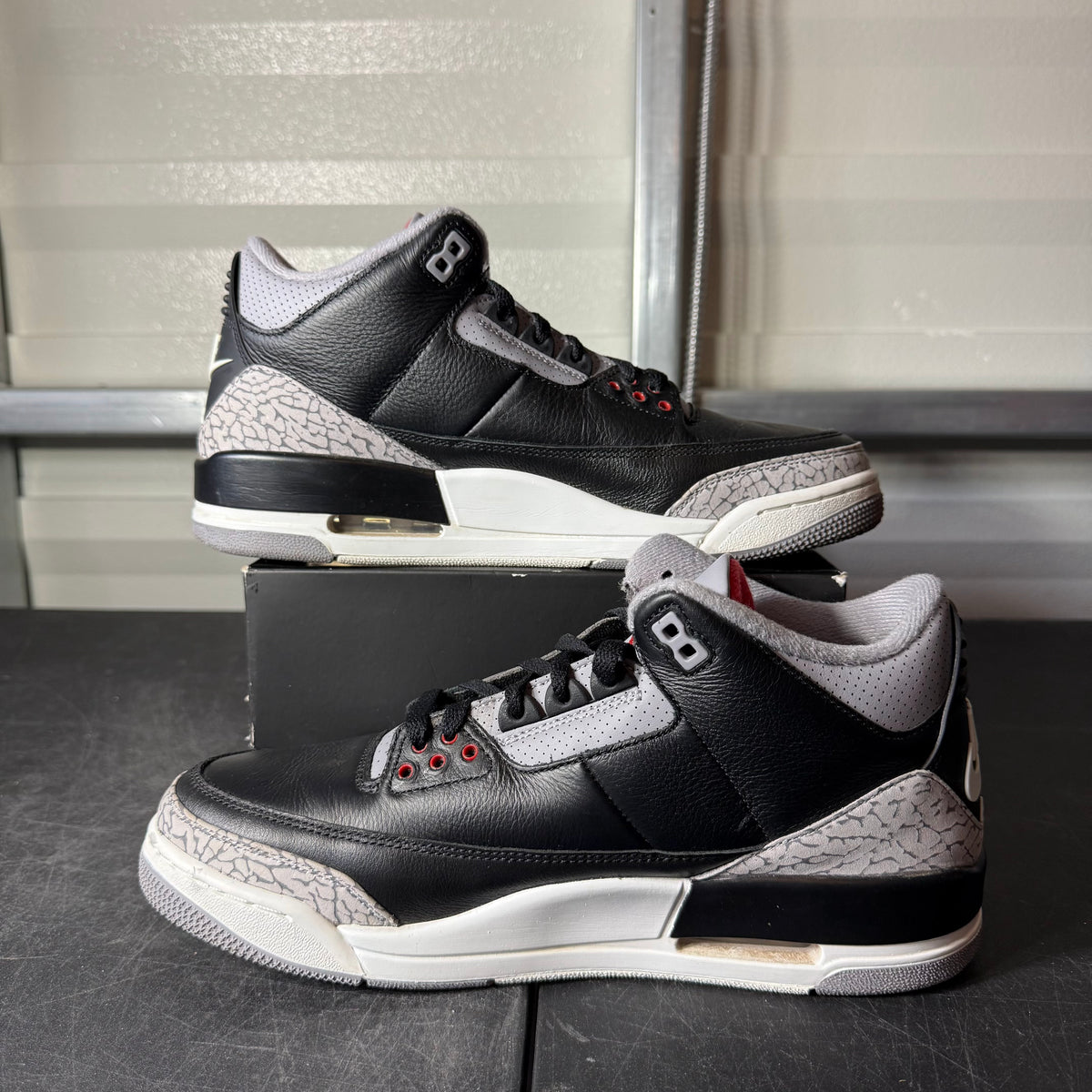 Size 10 - AJ 3 Black Cement